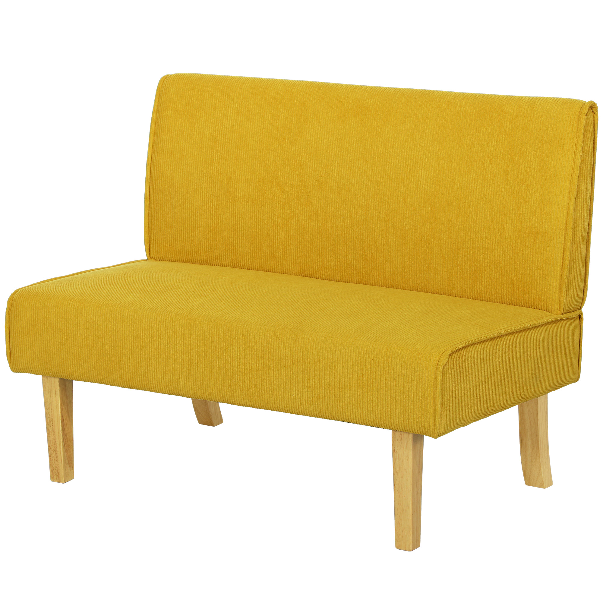 Dvivietė sofa geltona