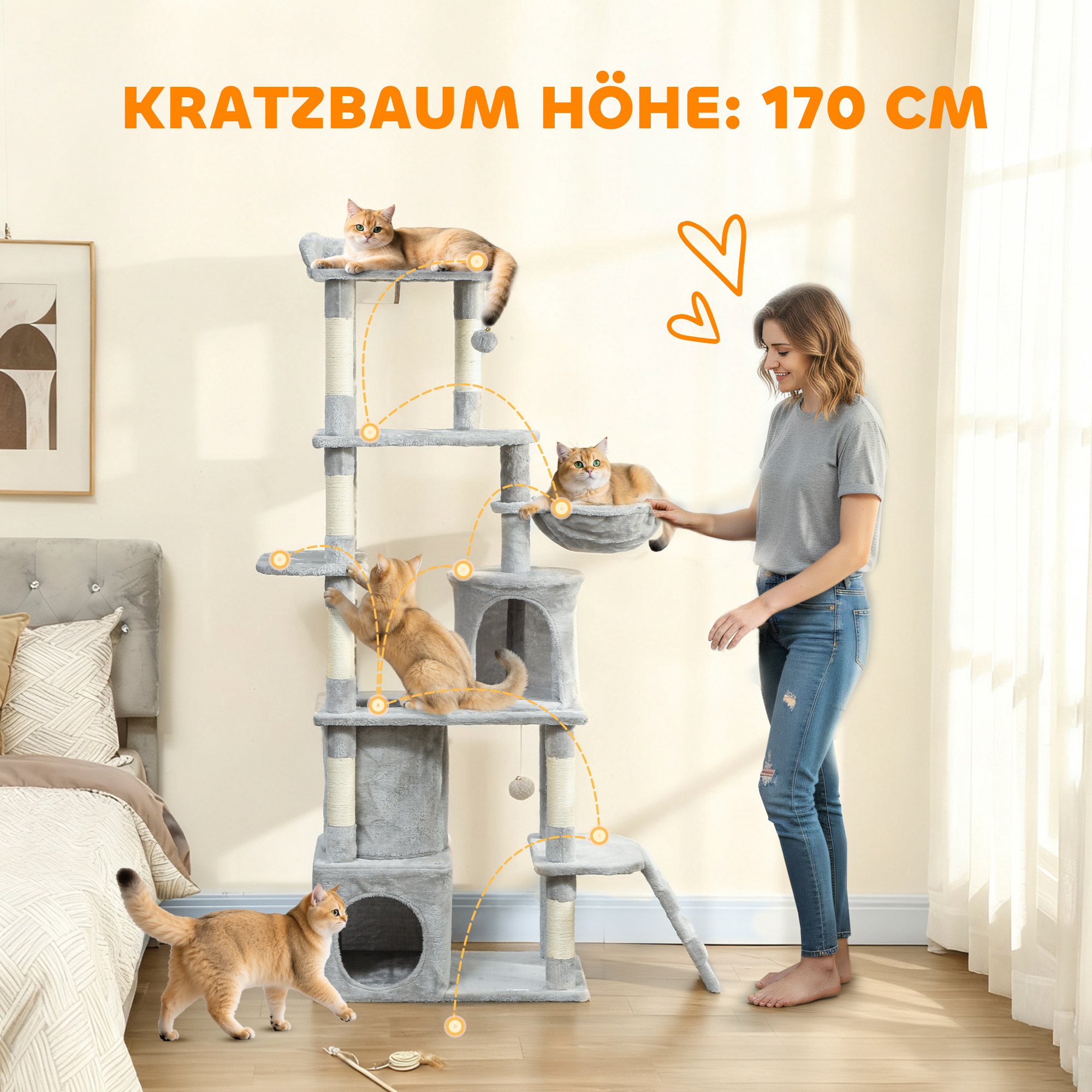 Kačių draskyklė 170 cm 3