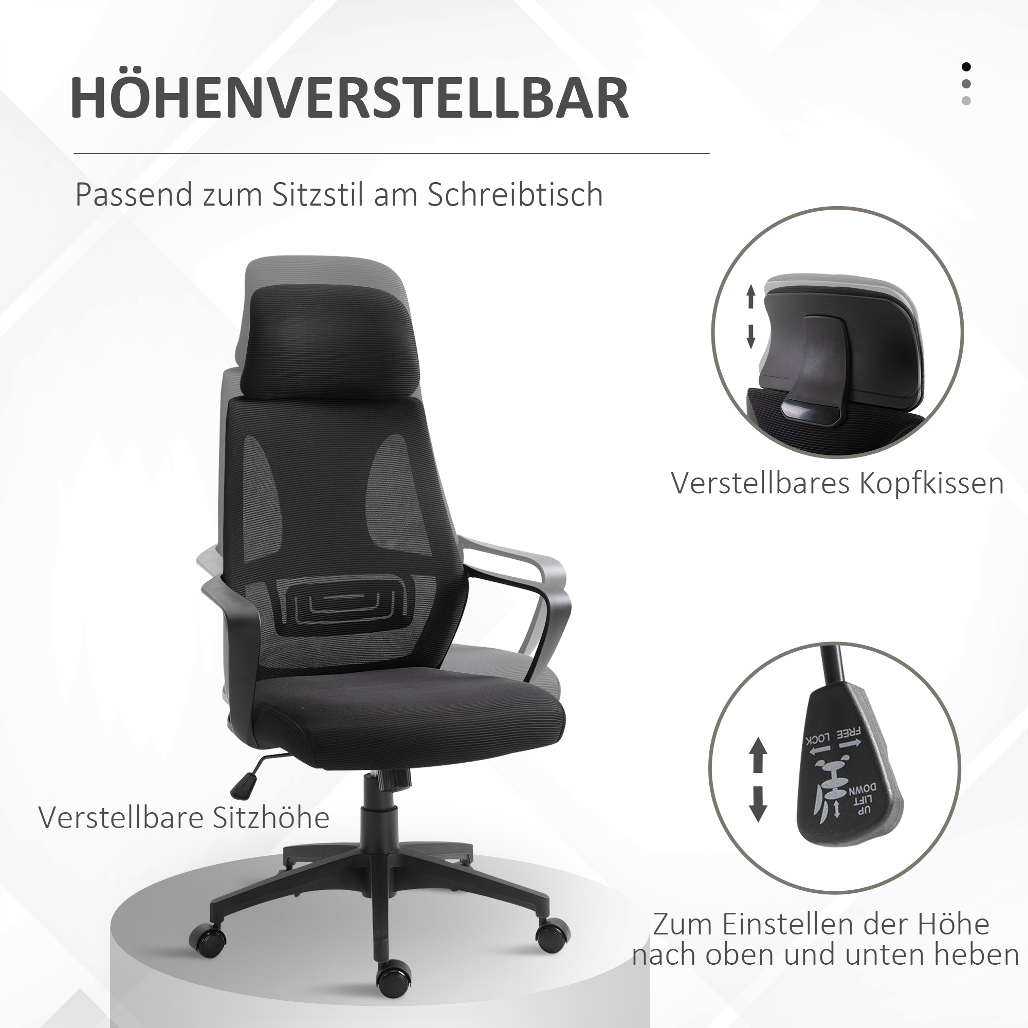 Biuro kėdė juoda 3