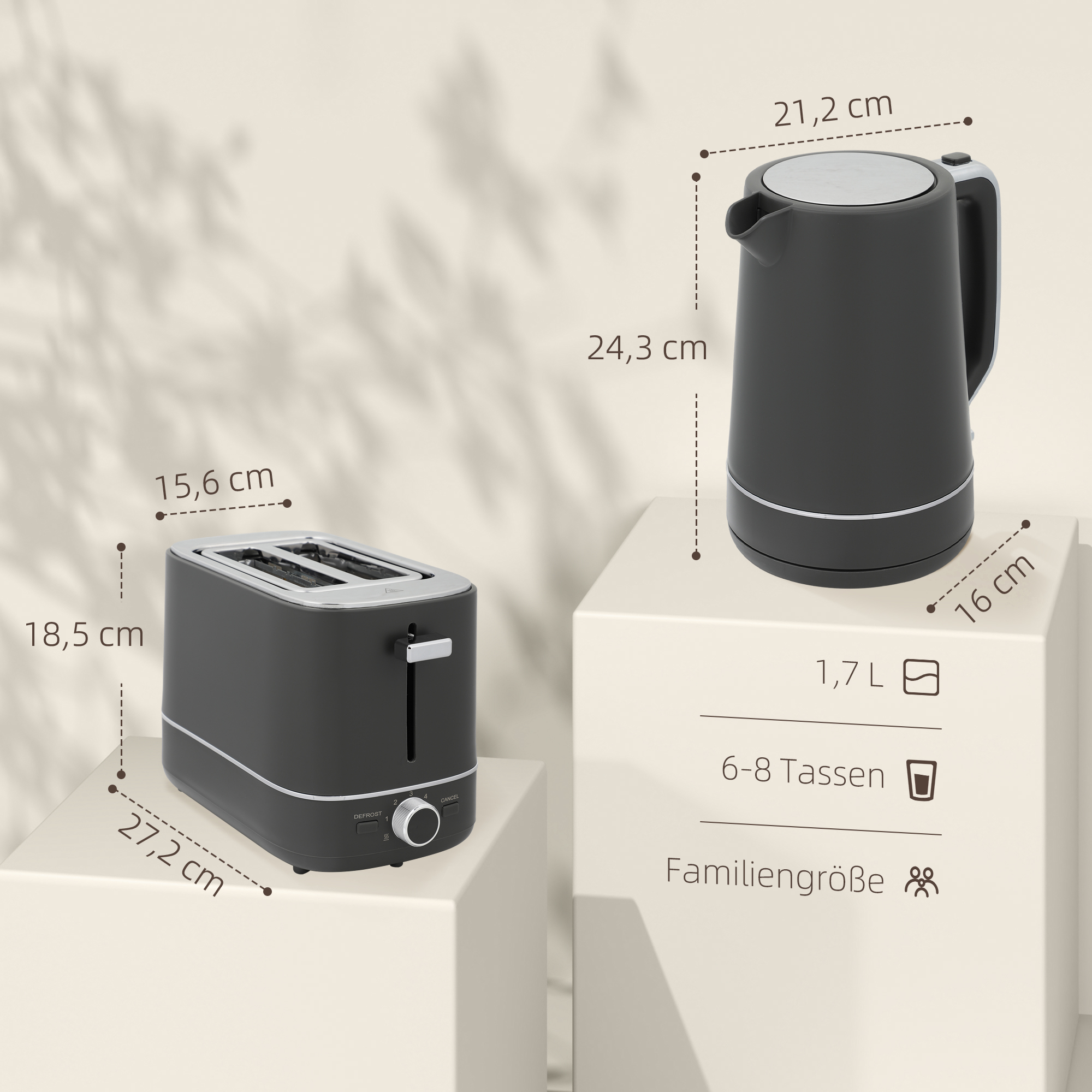 Virdulys ir skrudintuvas 1,7 l 2 vnt. 2