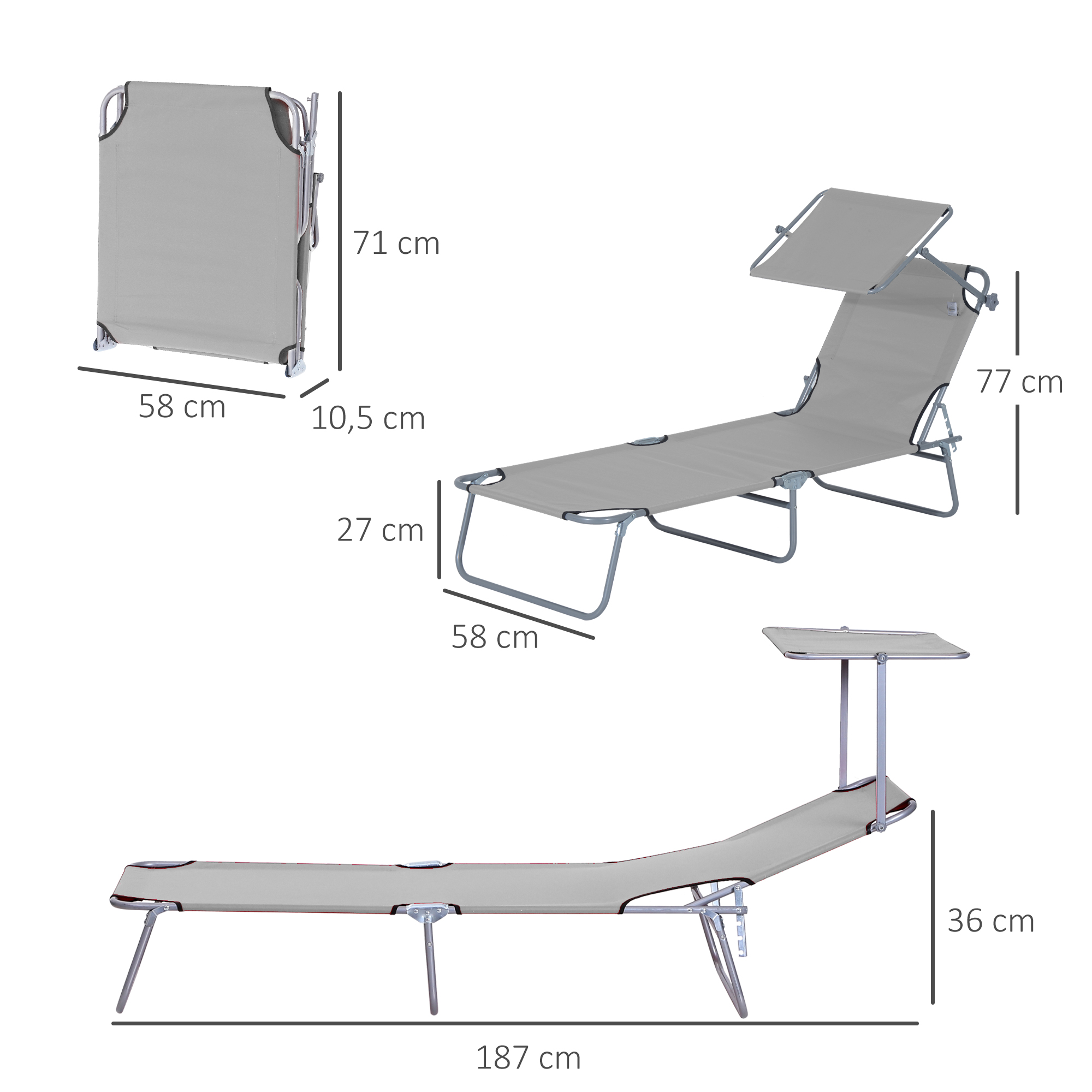 Sodo gultas 187 x 58 x 36 cm 2