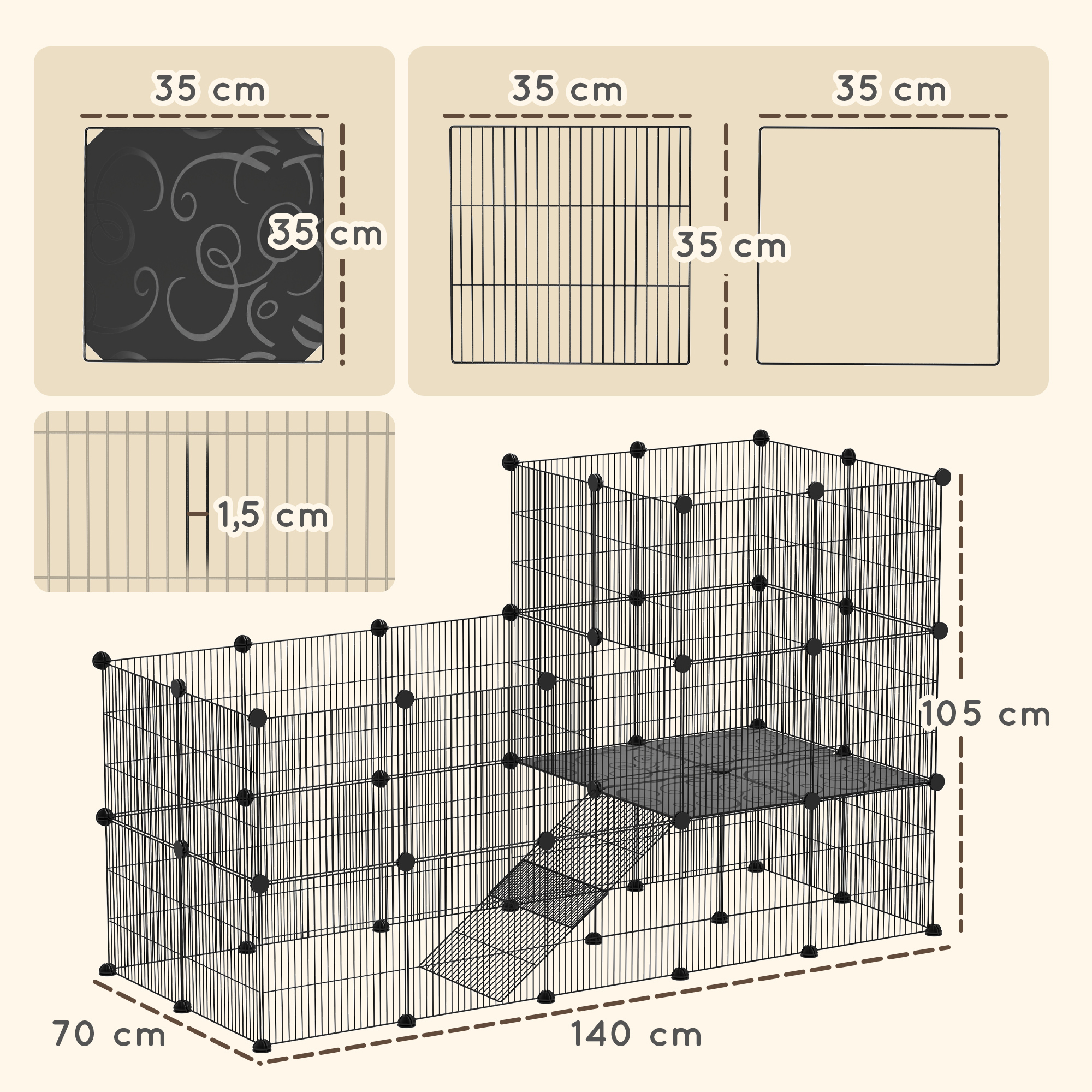 Aptvaras 140 x 70 x 105 cm 39 vnt. 2