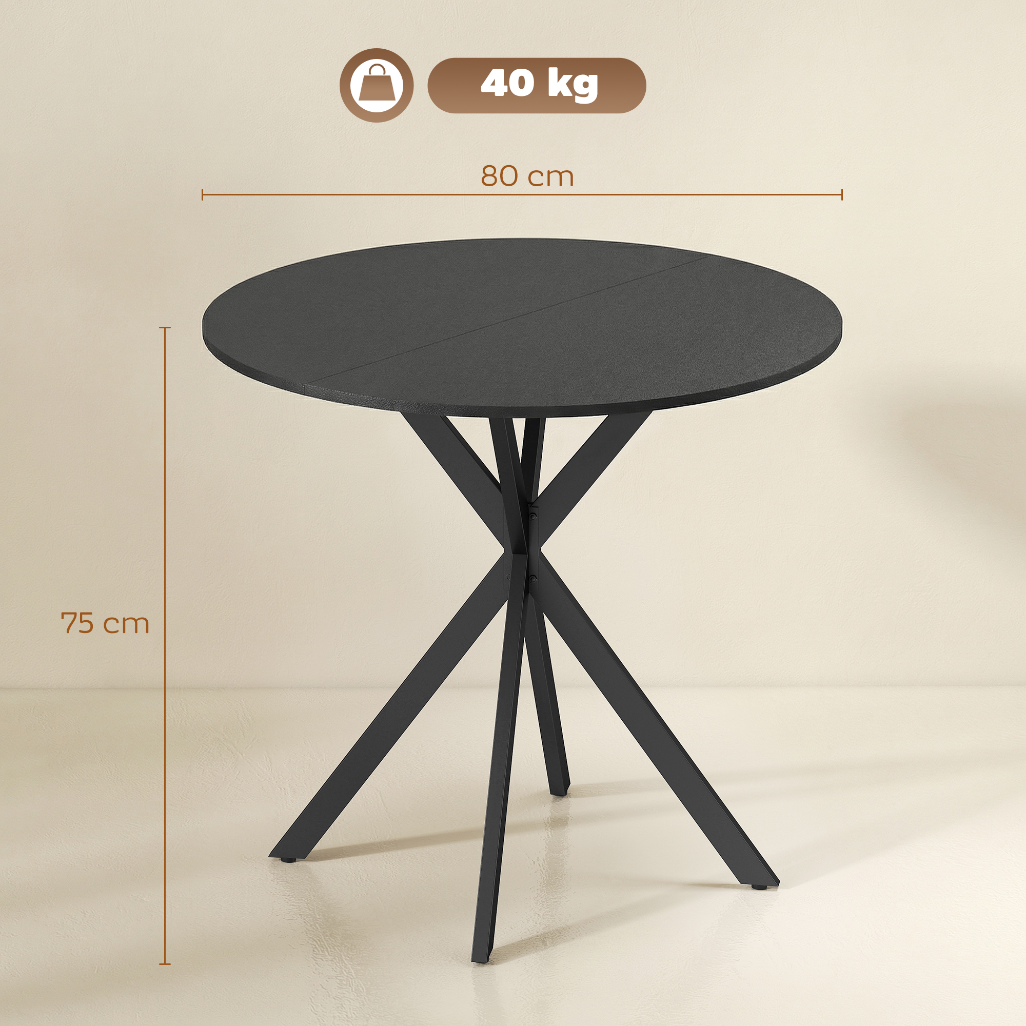 Valgomasis stalas Ø80 cm 2