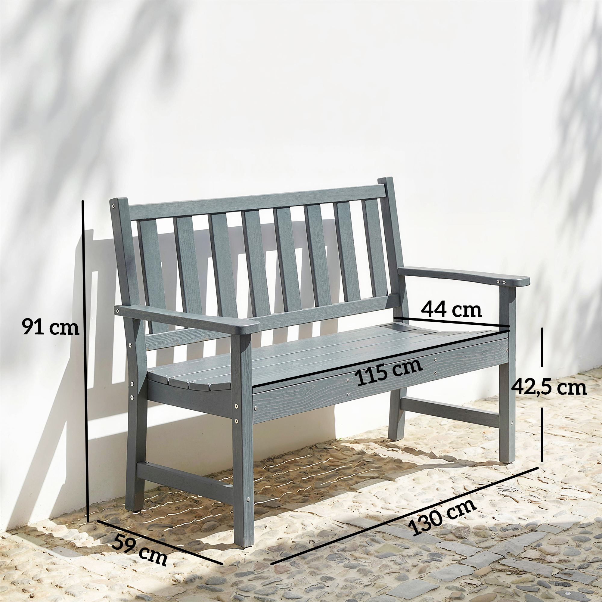Lauko suolas 130 x 59 x 91 cm 2