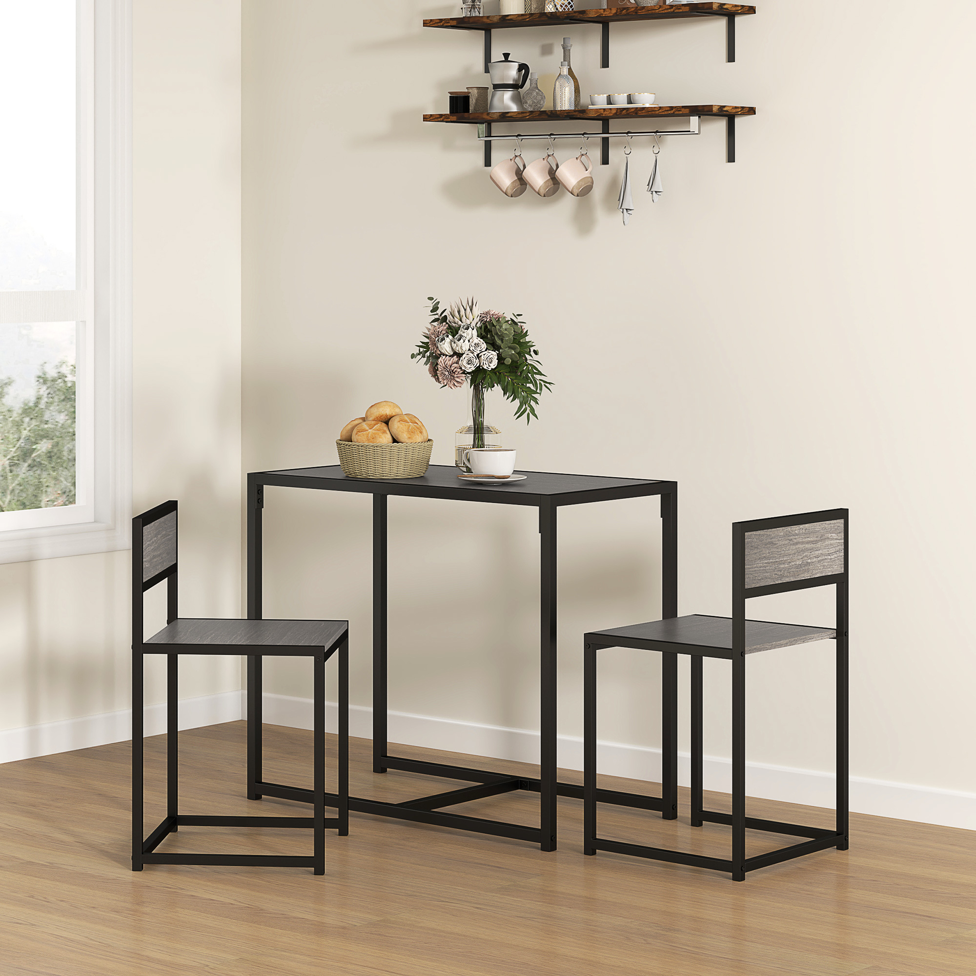 Baro stalo komplektas 90 x 47 x 76 cm 3 vnt.