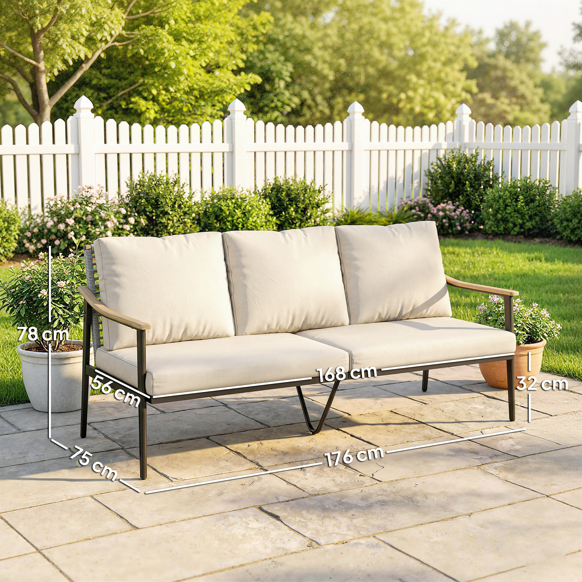Lauko sofa 176 x 75 x 78 cm 2