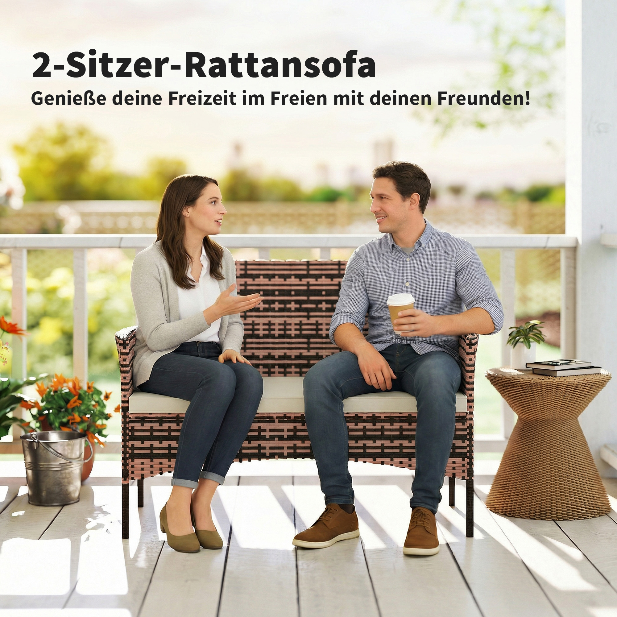Sodo sofa 115 x 63 x 85 cm 2 vietų 3