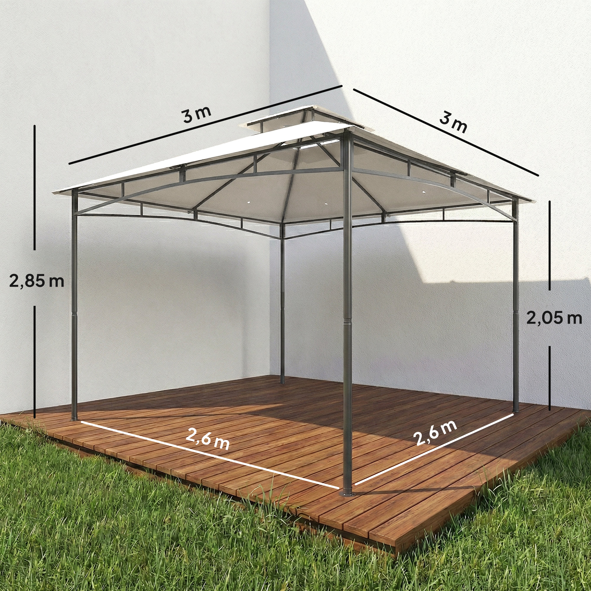 Paviljonas 3 x 3 m 2