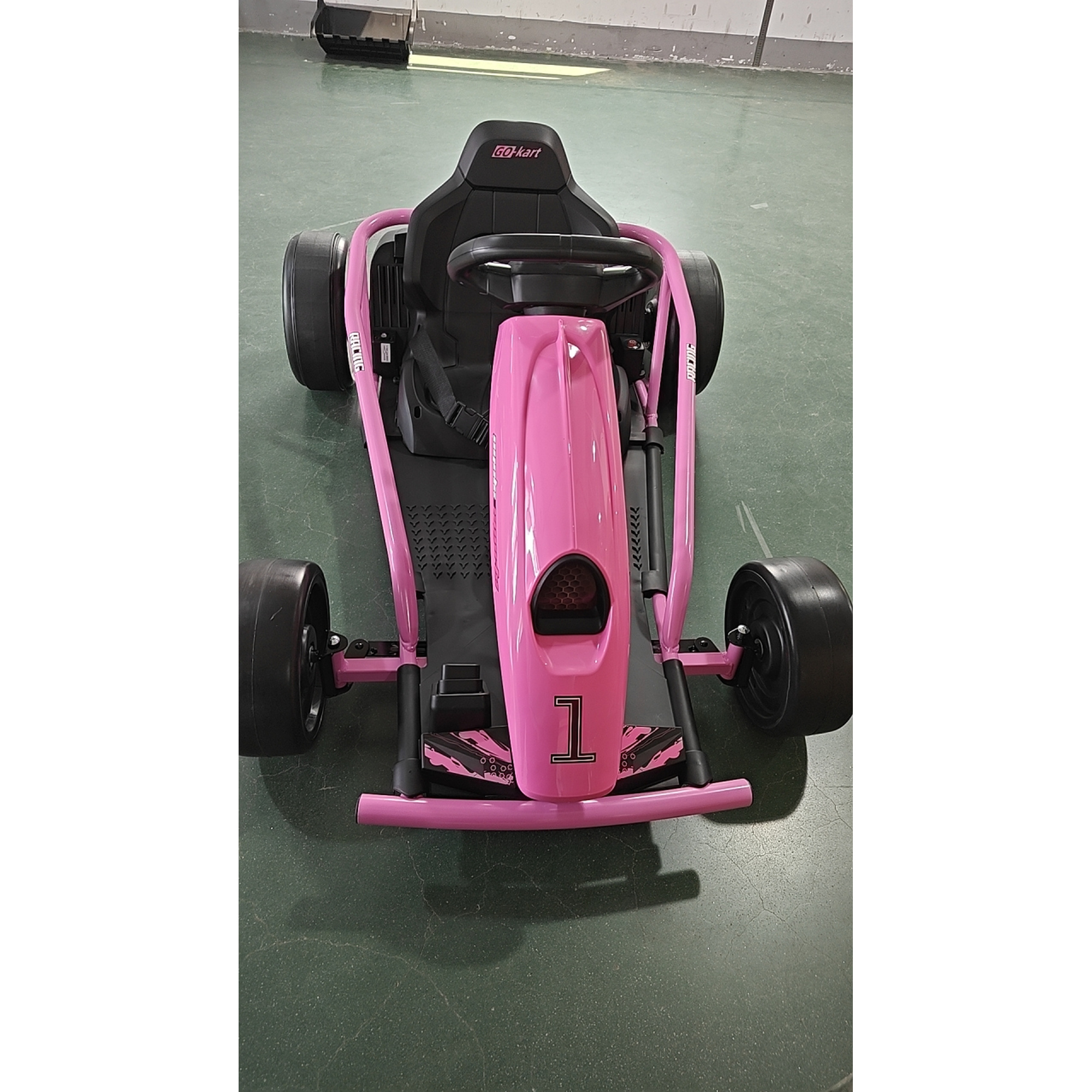 Elektrinis kartingas su driftavimo funkcija ir 24 V dviguba pavara, rožinis, 115 × 77 × 54 cm