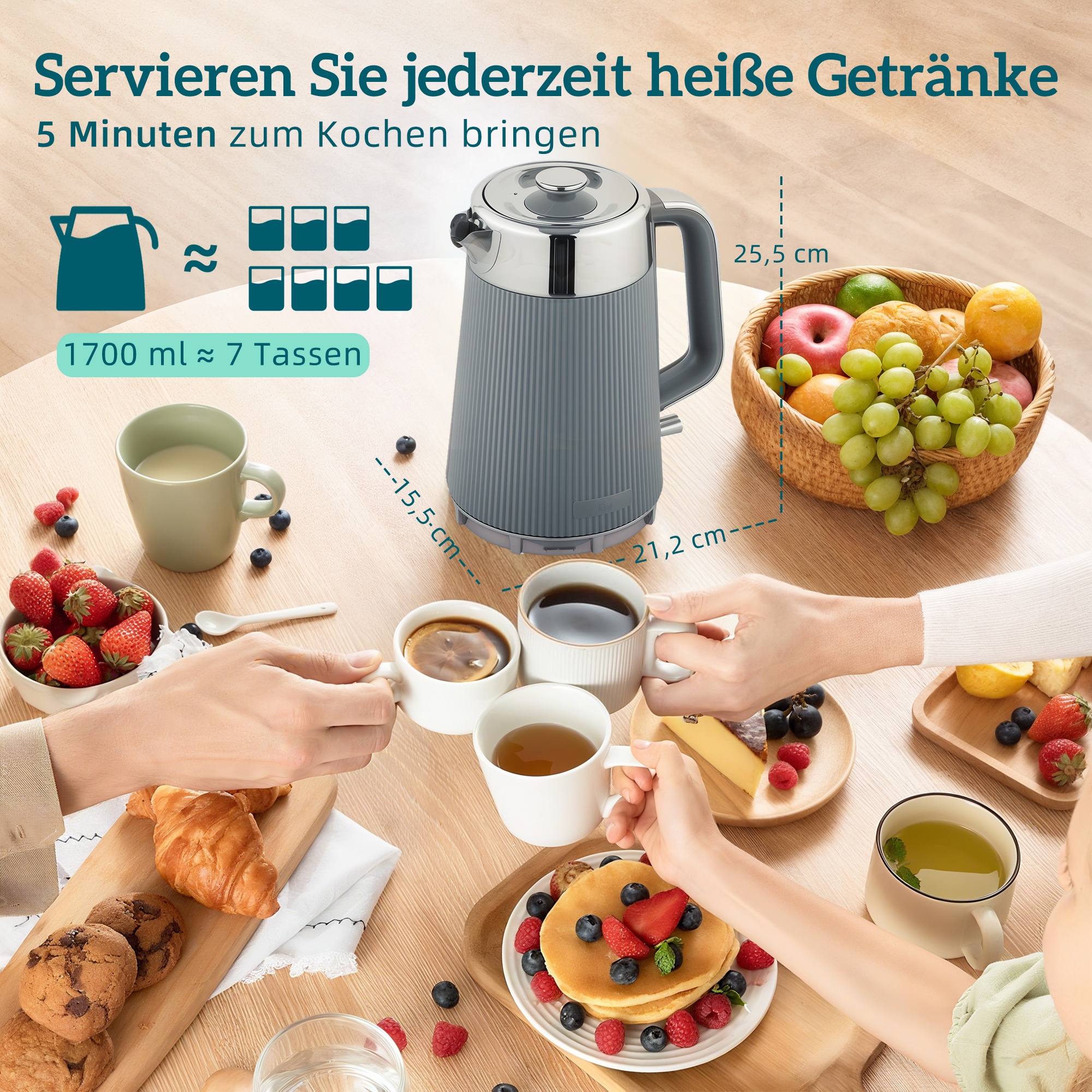Virdulys ir skrudintuvas 1,7 l 2