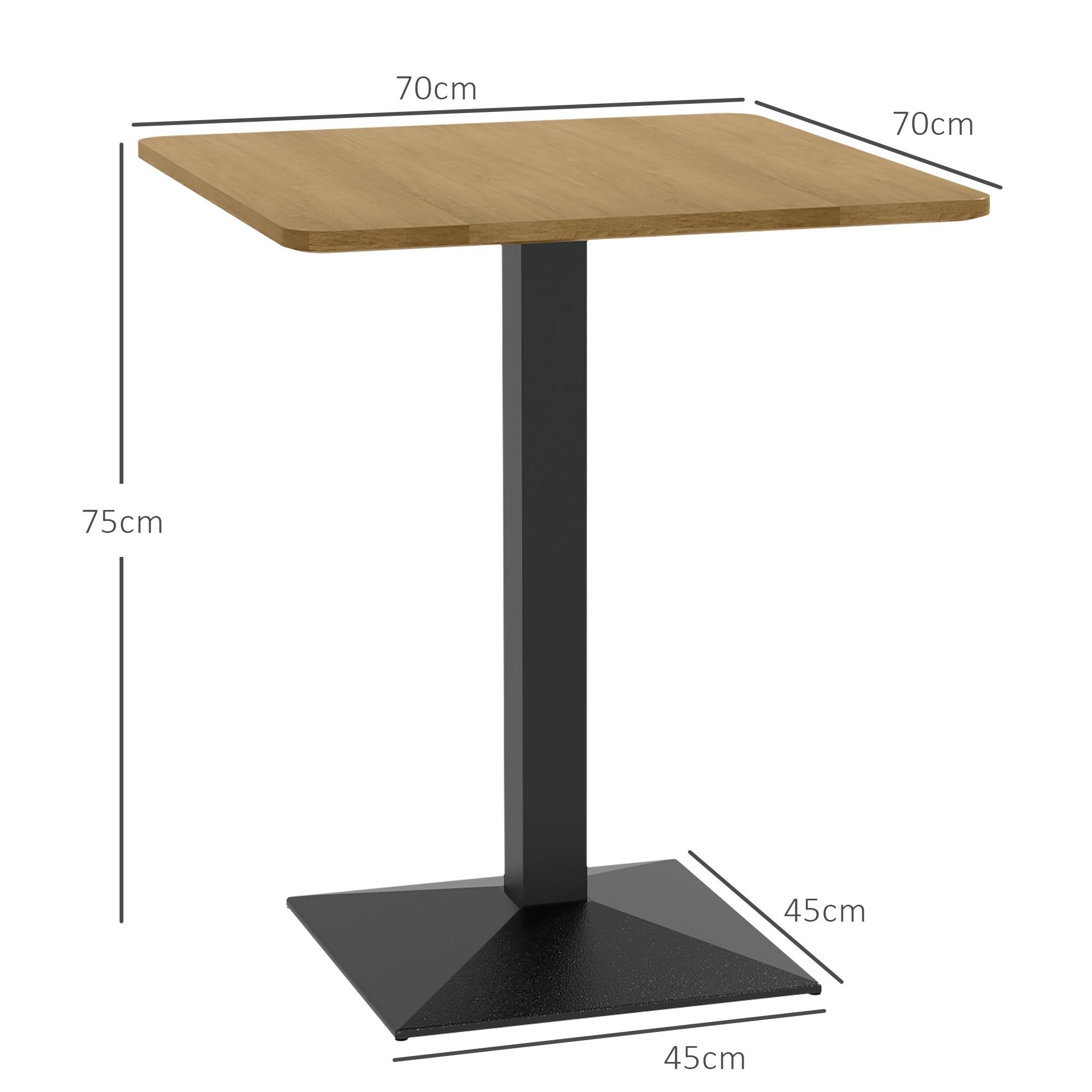 Valgomojo stalas 70 x 70 x 75 cm 2