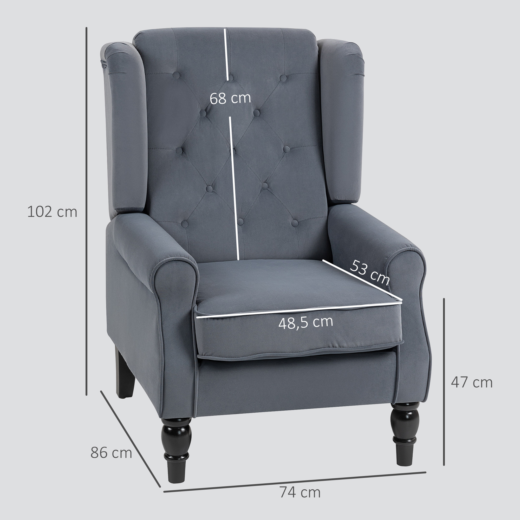 Fotelis 74 x 86 x 102 cm 2