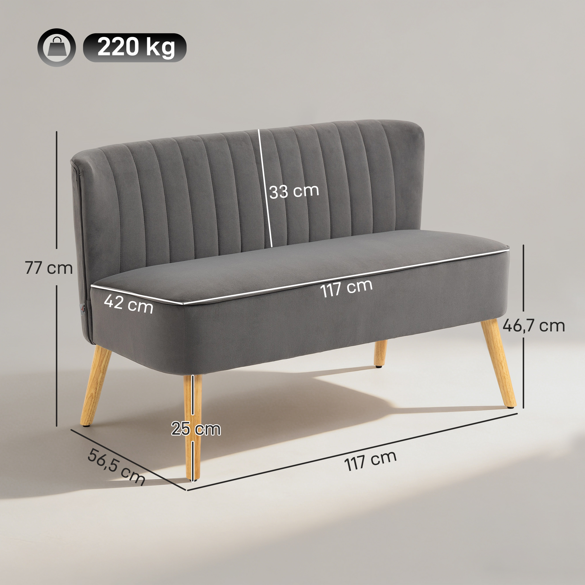 Sofa 117 x 56,5 x 77 cm 2