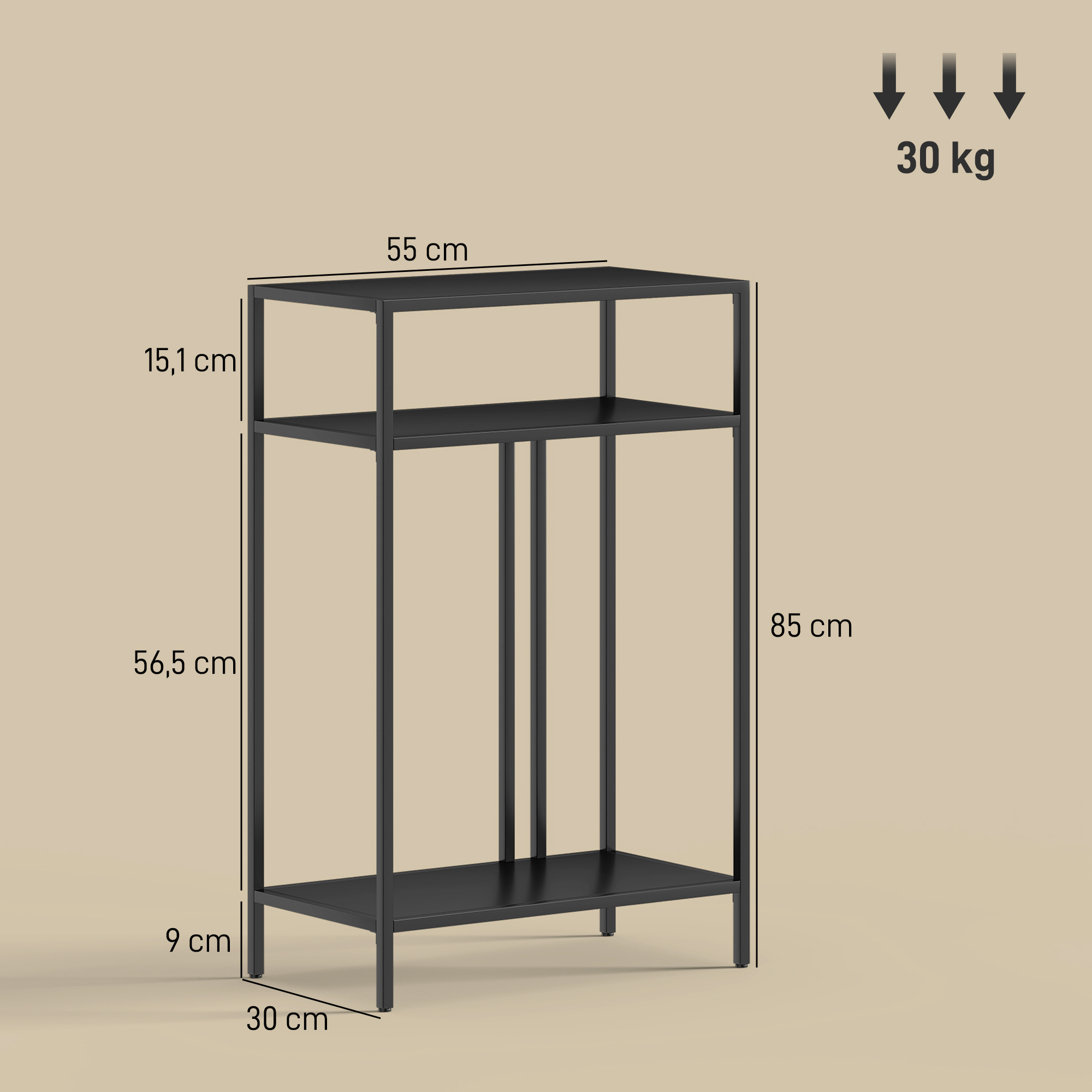 Konsolinis staliukas 55 x 30 x 85 cm 2