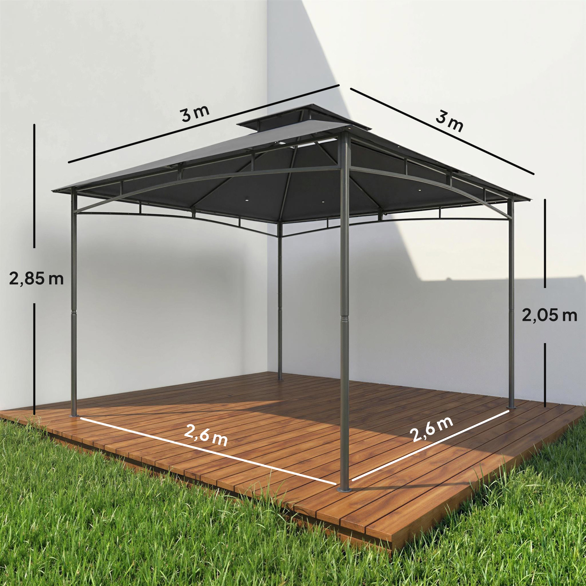 Paviljonas 3 x 3 m 2