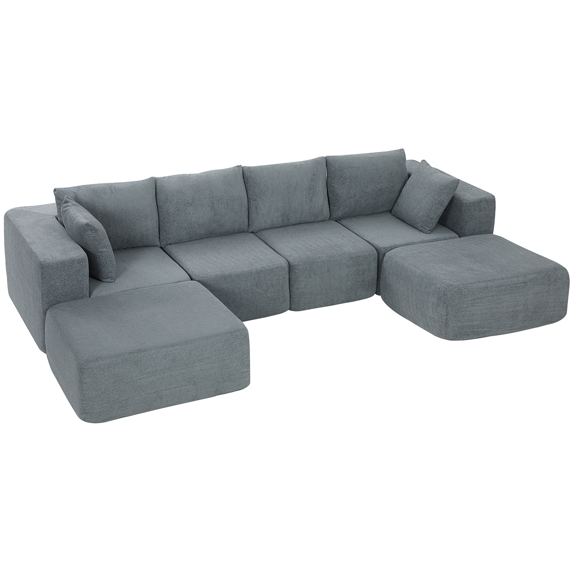 Kampinė sofa tamsiai pilka