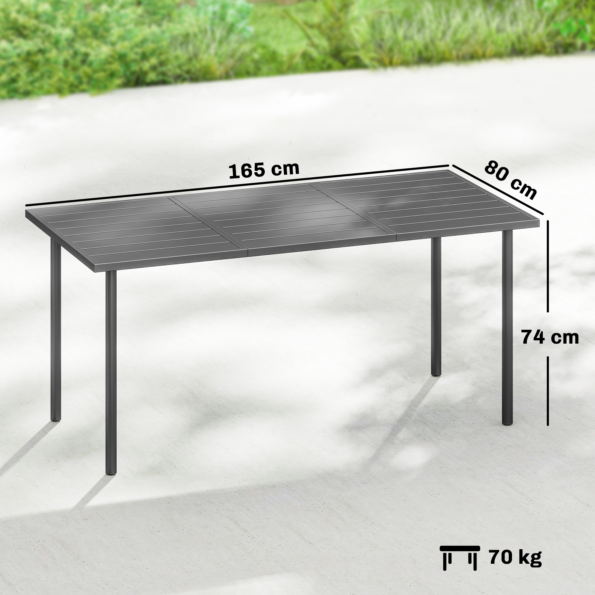 Sodo stalas 165 x 80 cm 2