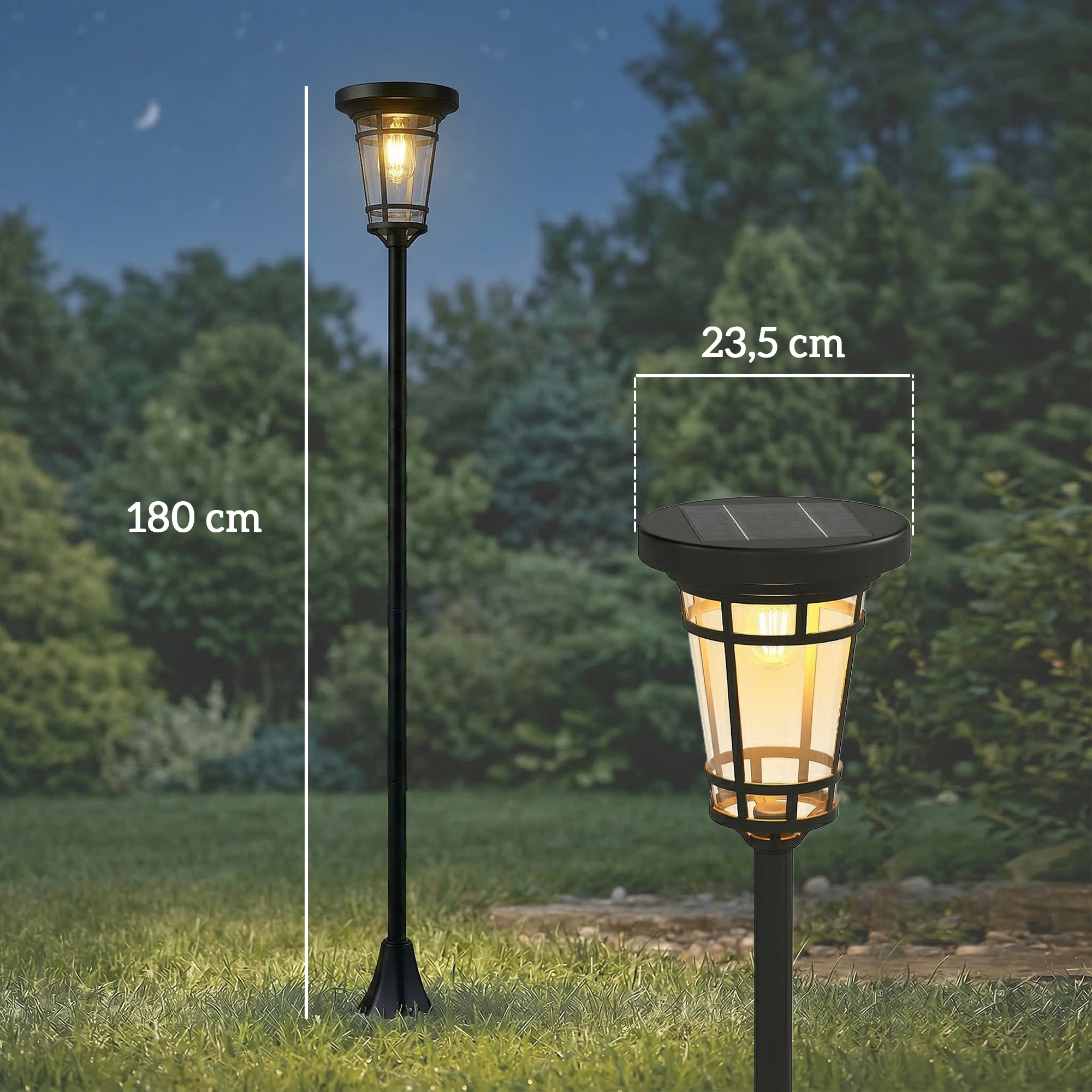 Lauko žibintas 180 cm 2 vnt. 2