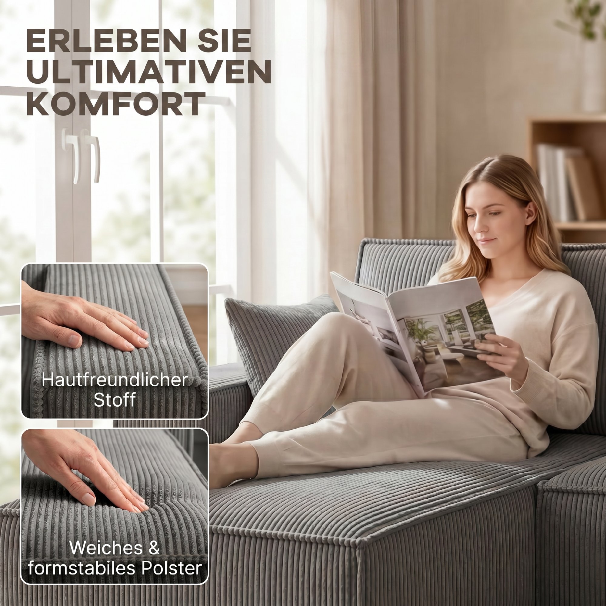 Kampinė sofa 311 x 154 x 91 cm 3