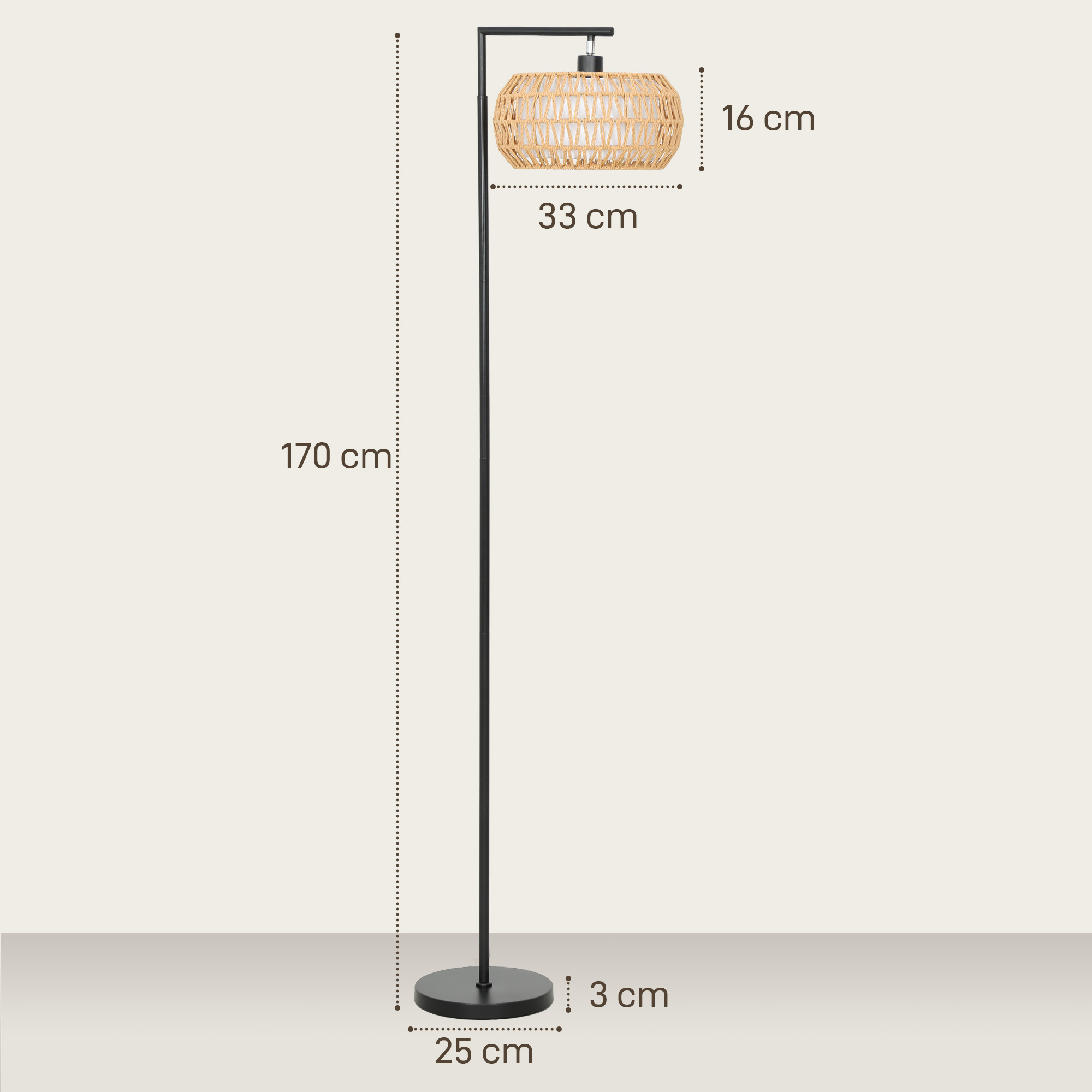 Grindinė LED lempa su dvigubu gaubtu, juoda, 52 × 33 × 170 cm 2