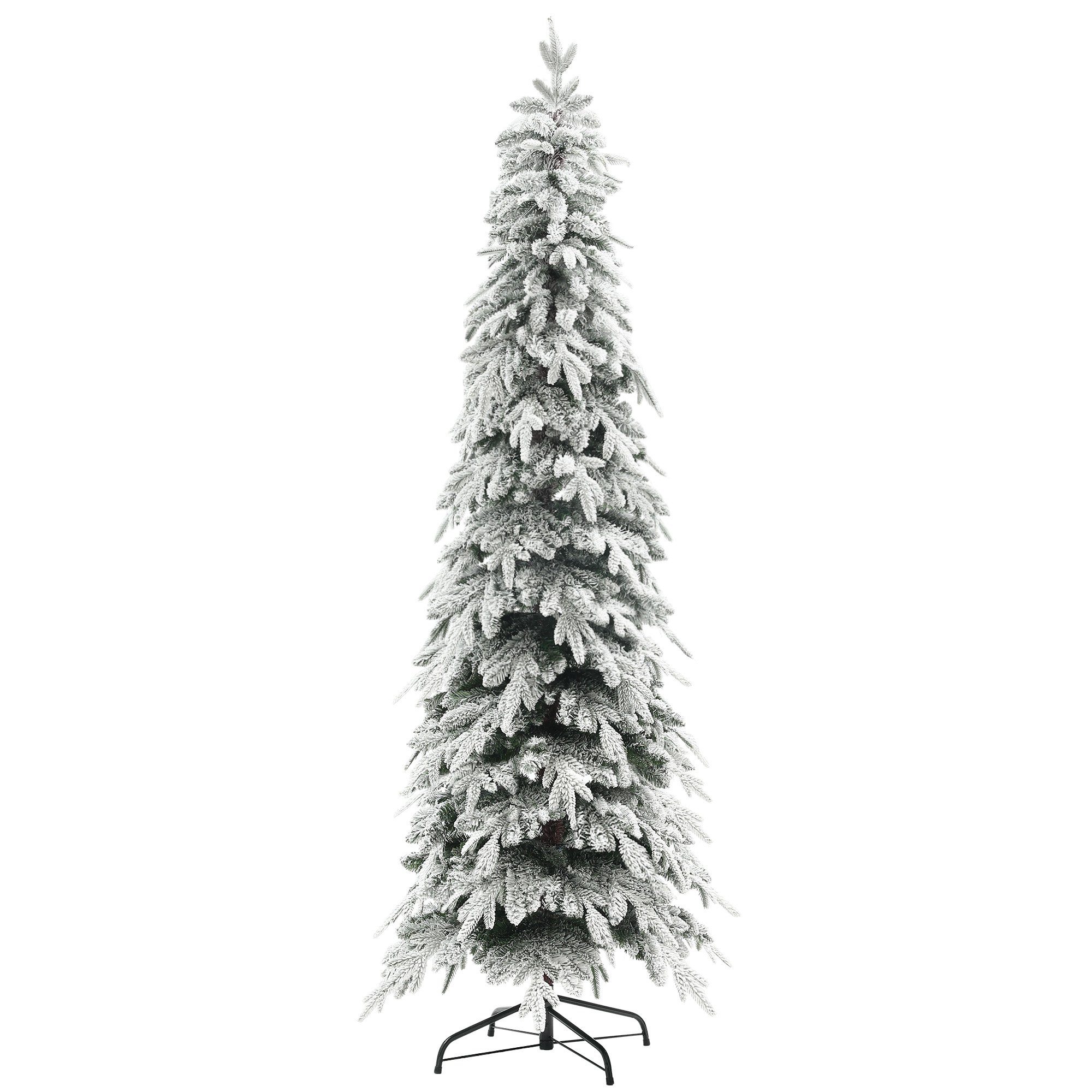 Kalėdinė eglutė su dirbtiniu sniegu, 800 šakelių galiukų, žalia, Ø70 x 210 cm