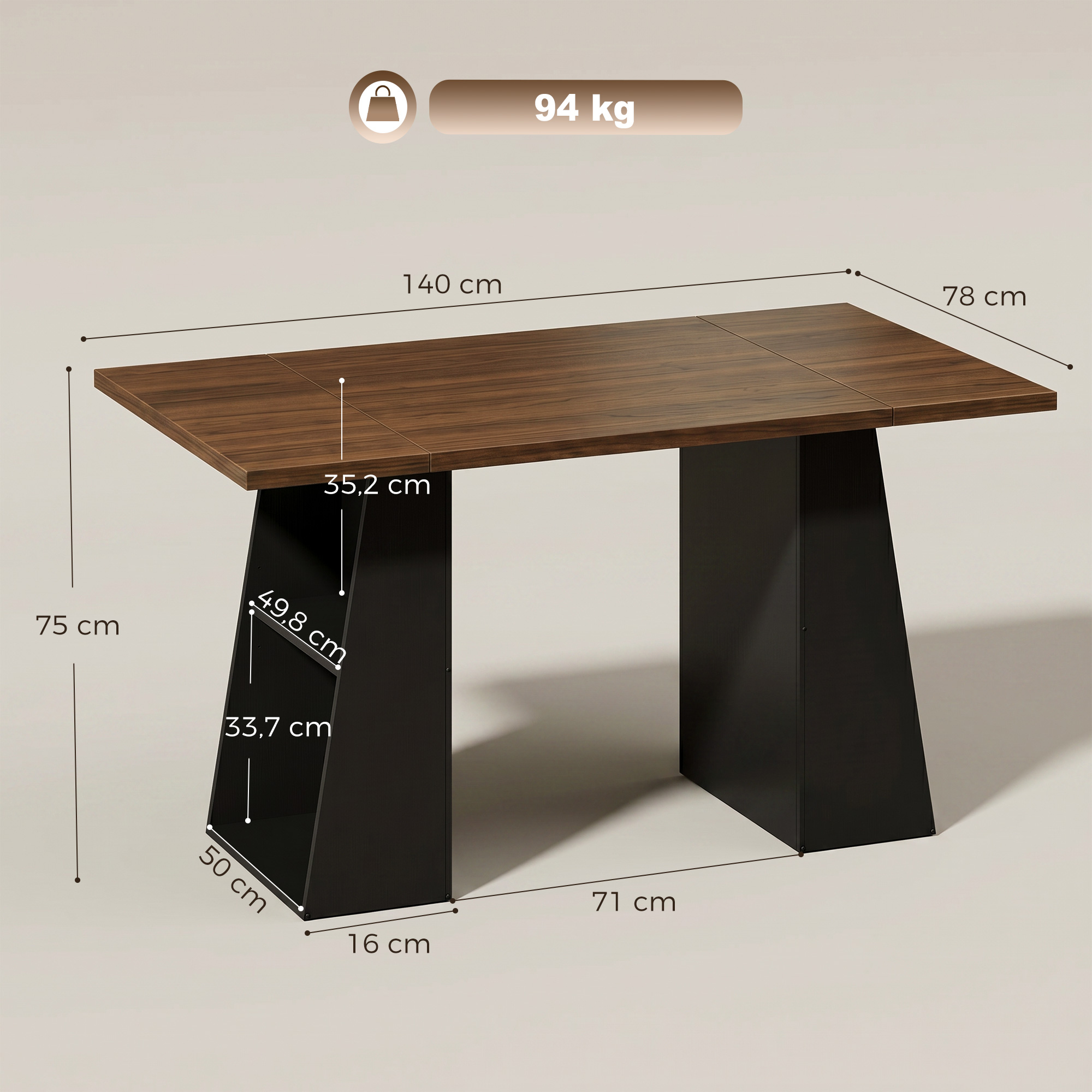Rašomasis stalas 140 cm 2