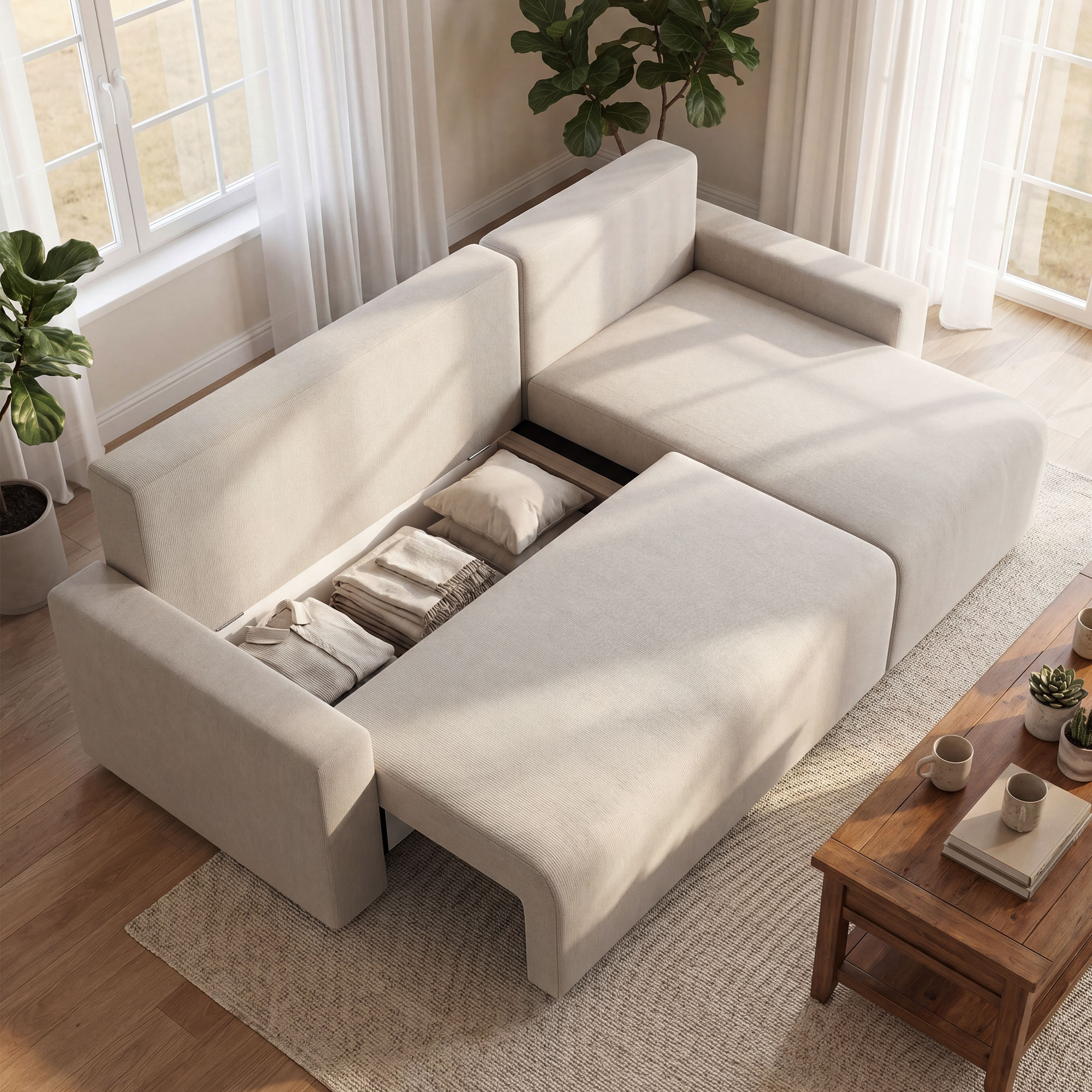 Kampinė sofa 226 x 125 x 86 cm