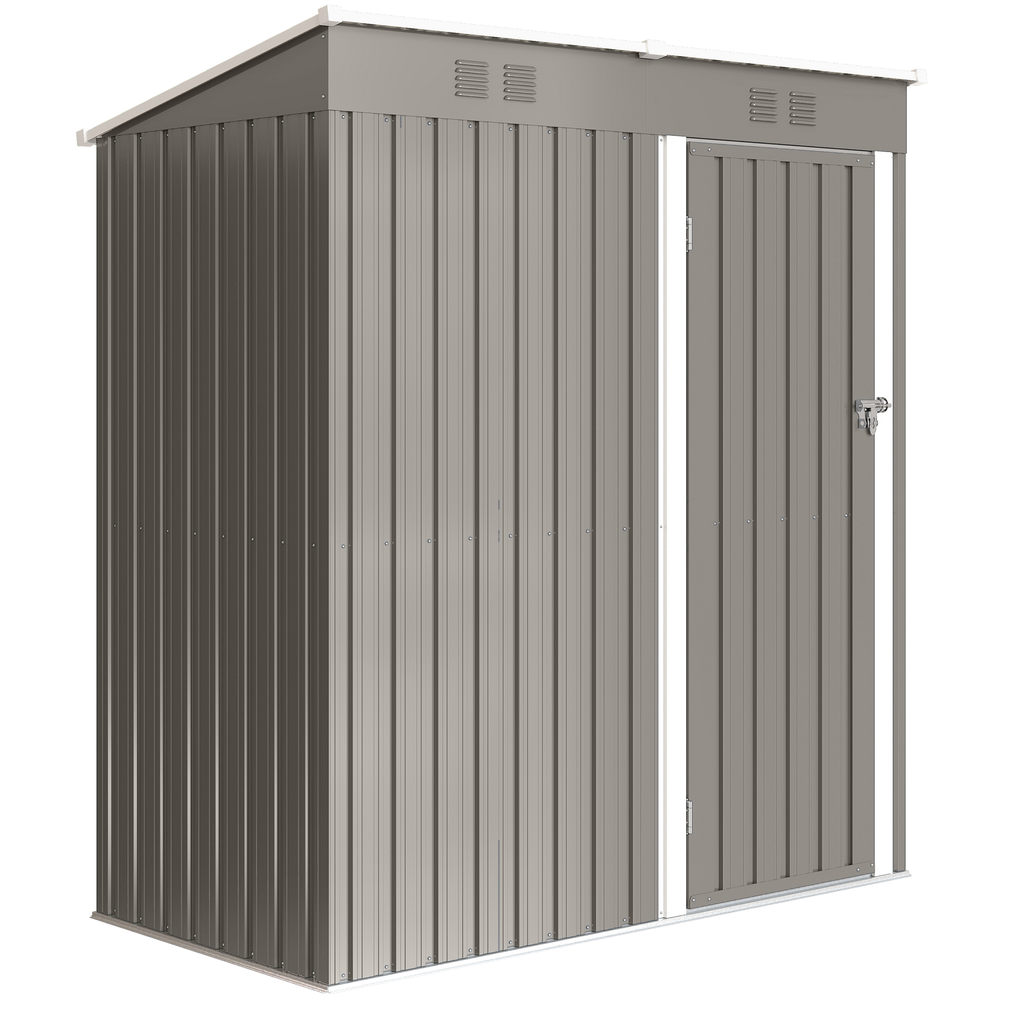 Metāla dārza šķūnis ar ventilācijas atverēm