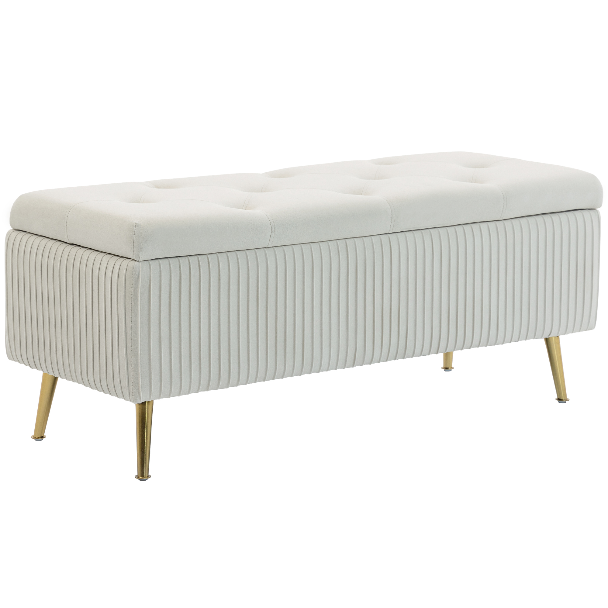Suoliukas su daiktadėže, 79 l, smėlinis, 110 × 44,5 × 46 cm
