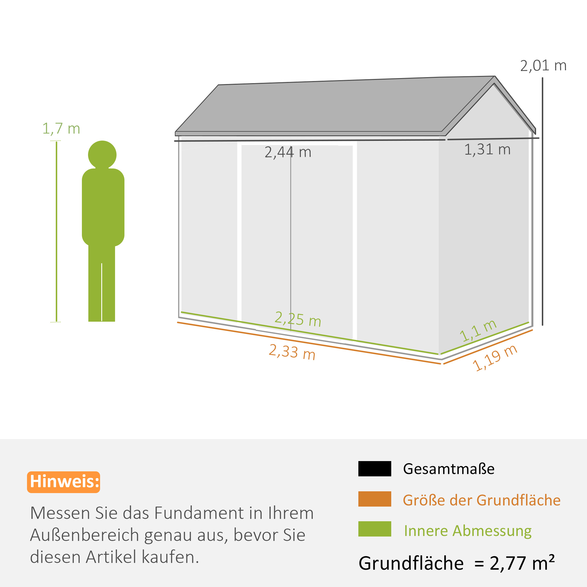 Sodo sandėliukas 2,77 m² 2