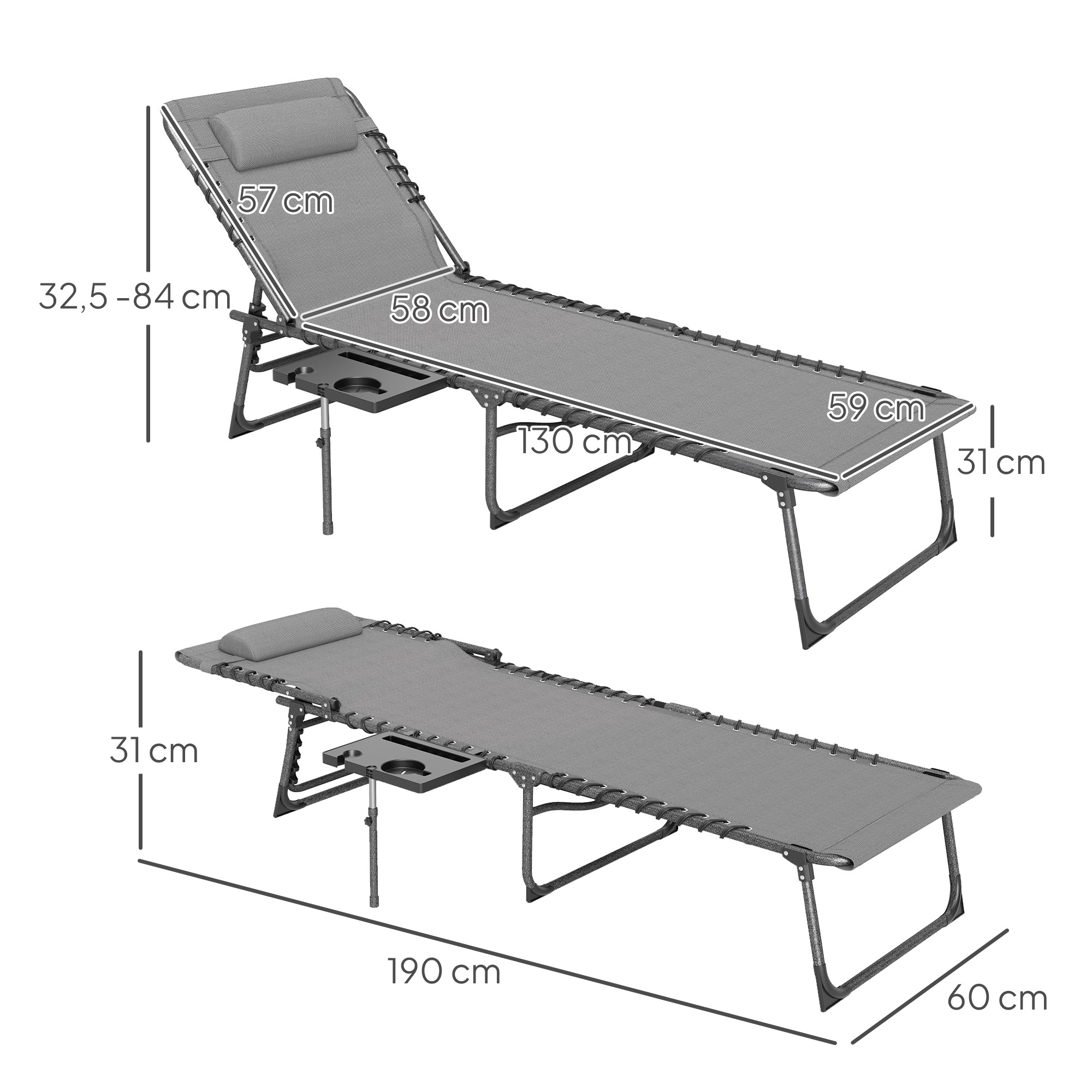 Sodo gultas 60 × 190 cm 2