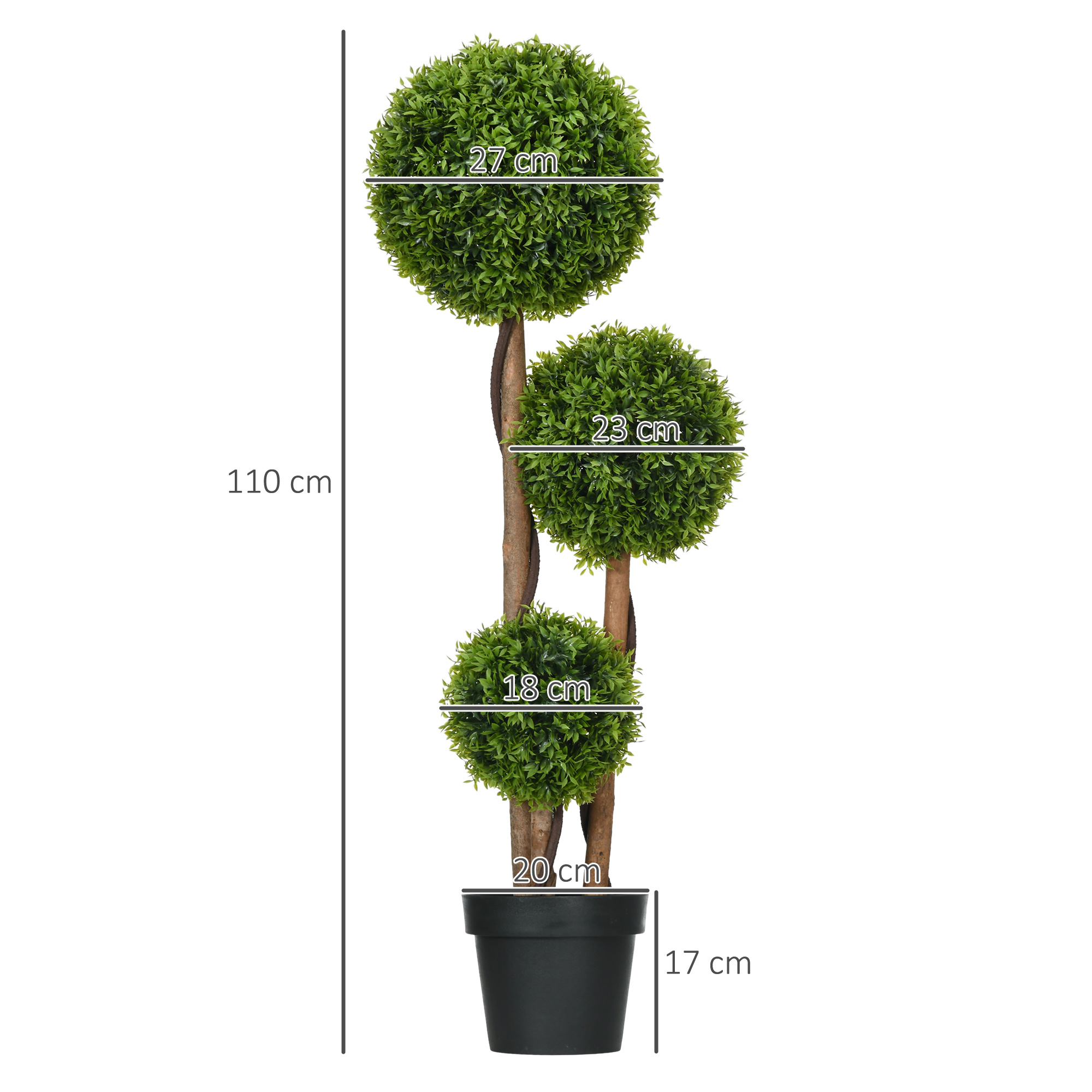 Dirbtinis buksmedis 110 cm 2