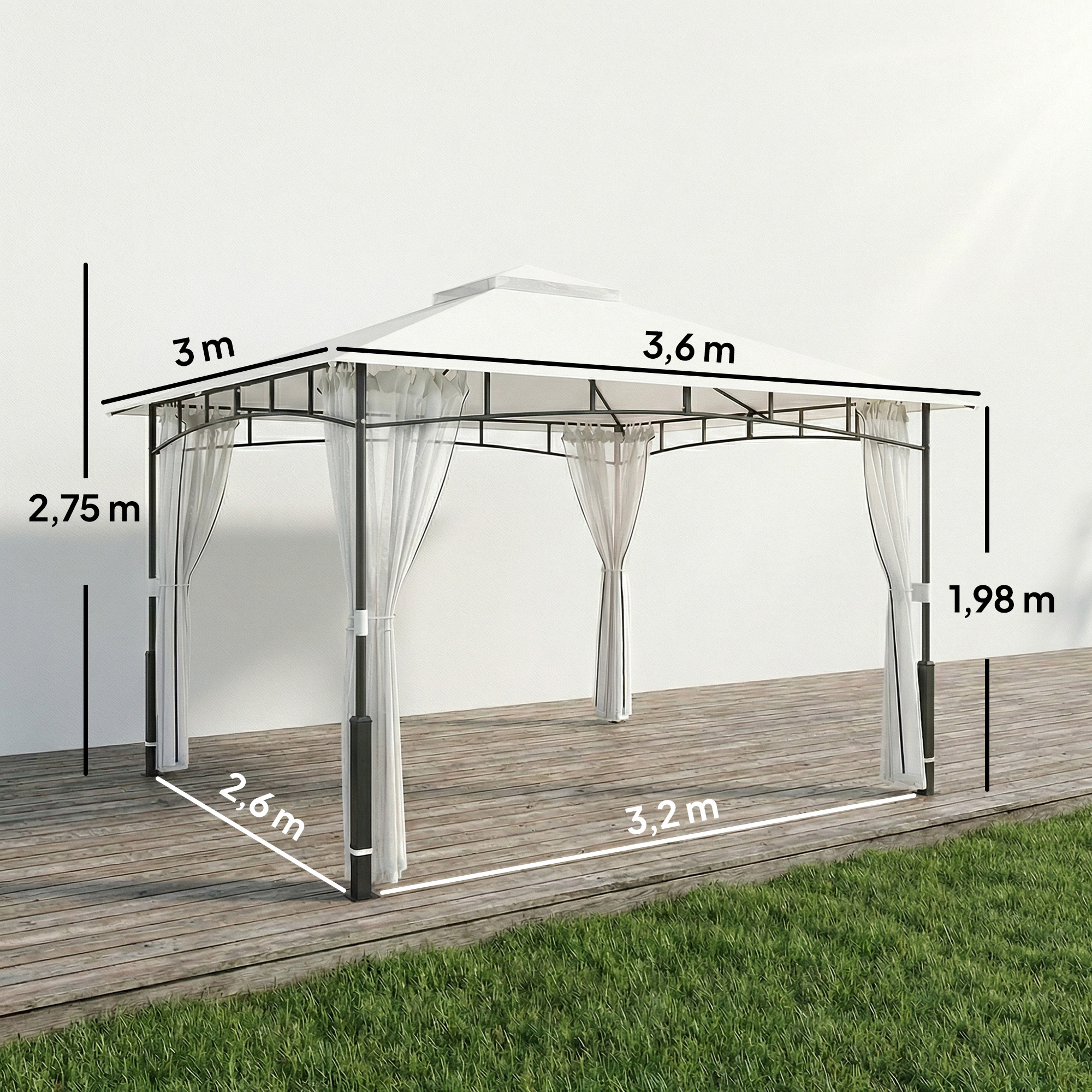 Paviljonas 3 x 3,6 m 2