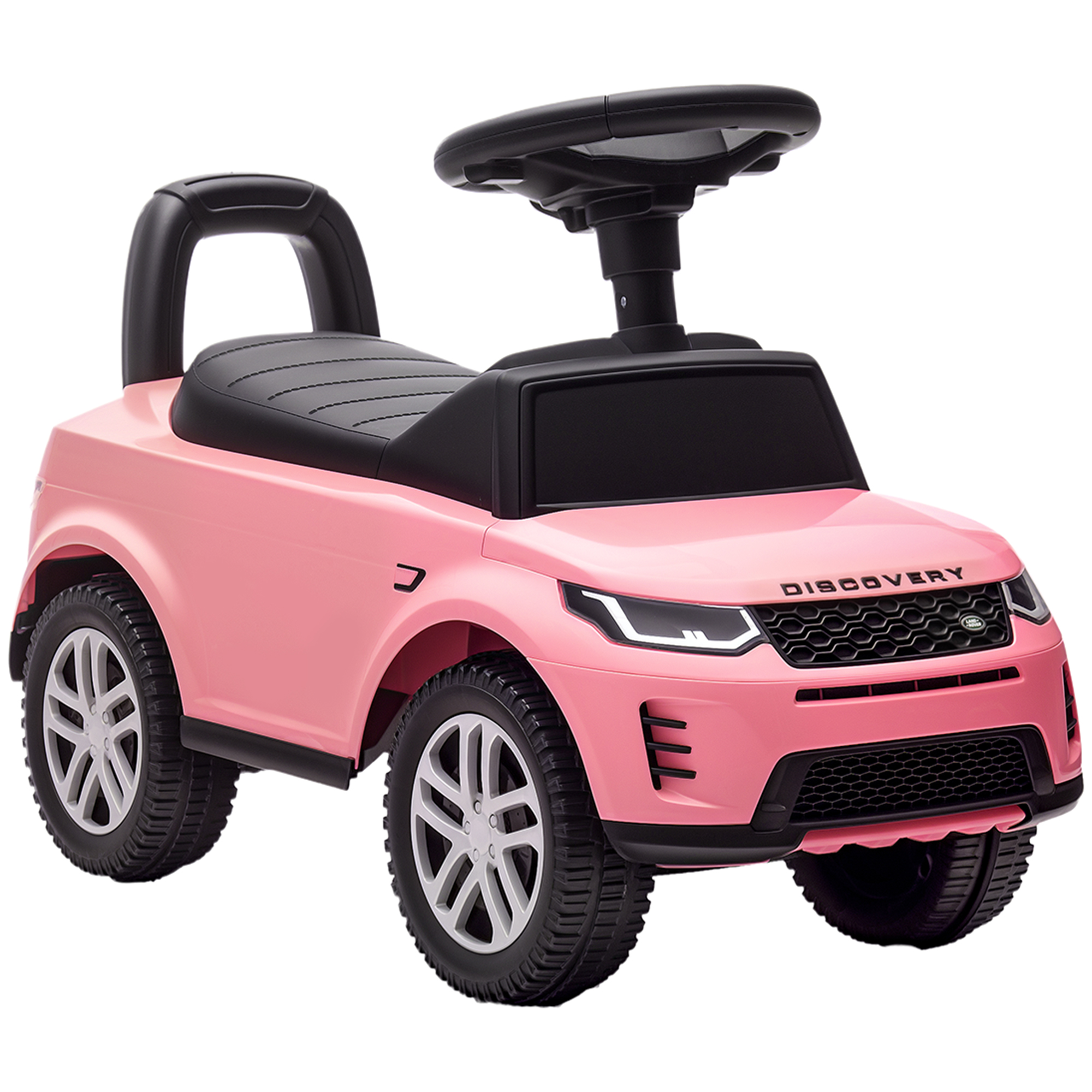 Paspiriama mašinėlė Land Rover Discovery su garsiniais efektais, rožinė, 65,5 × 28 × 42 cm