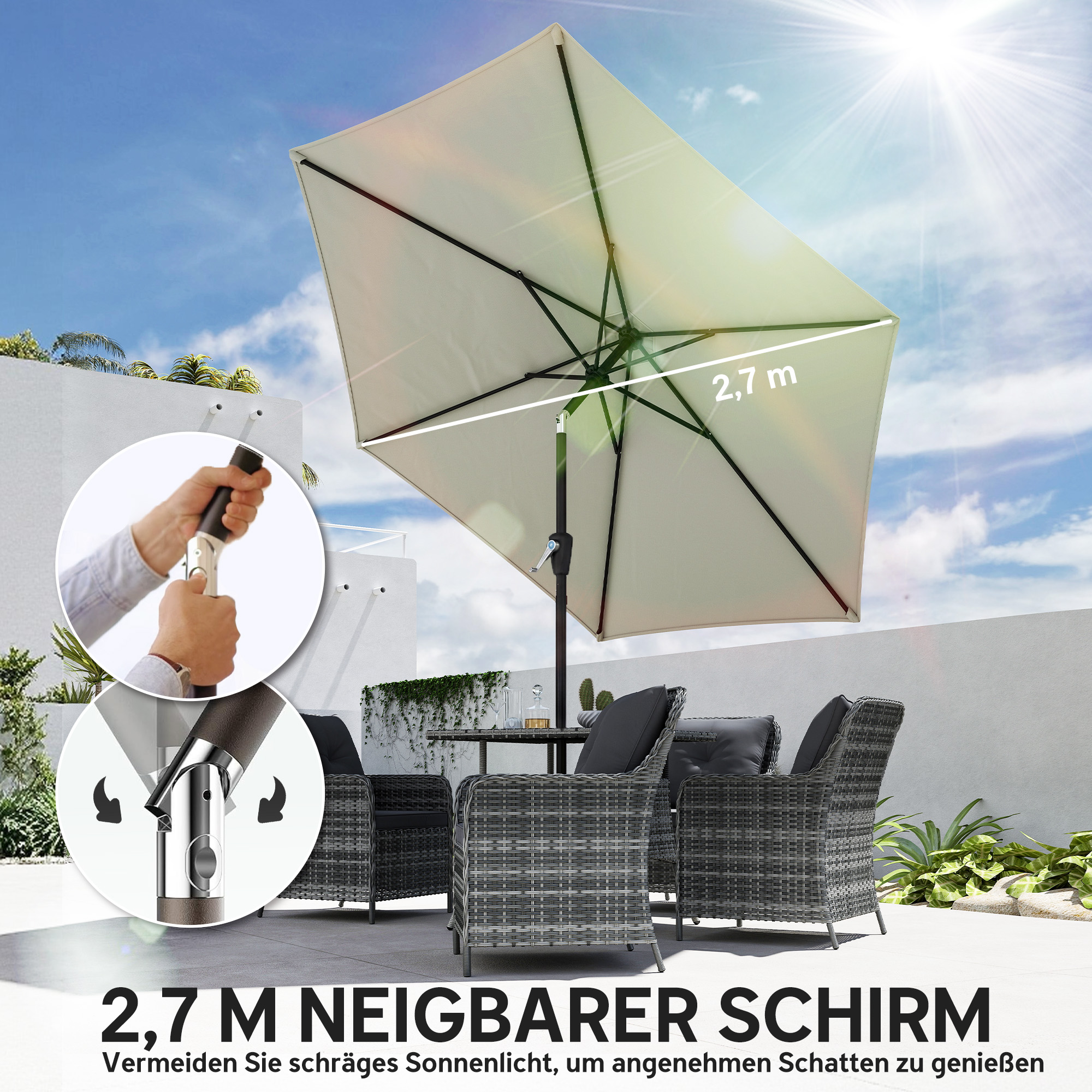 Sodo skėtis Ø270 cm 3