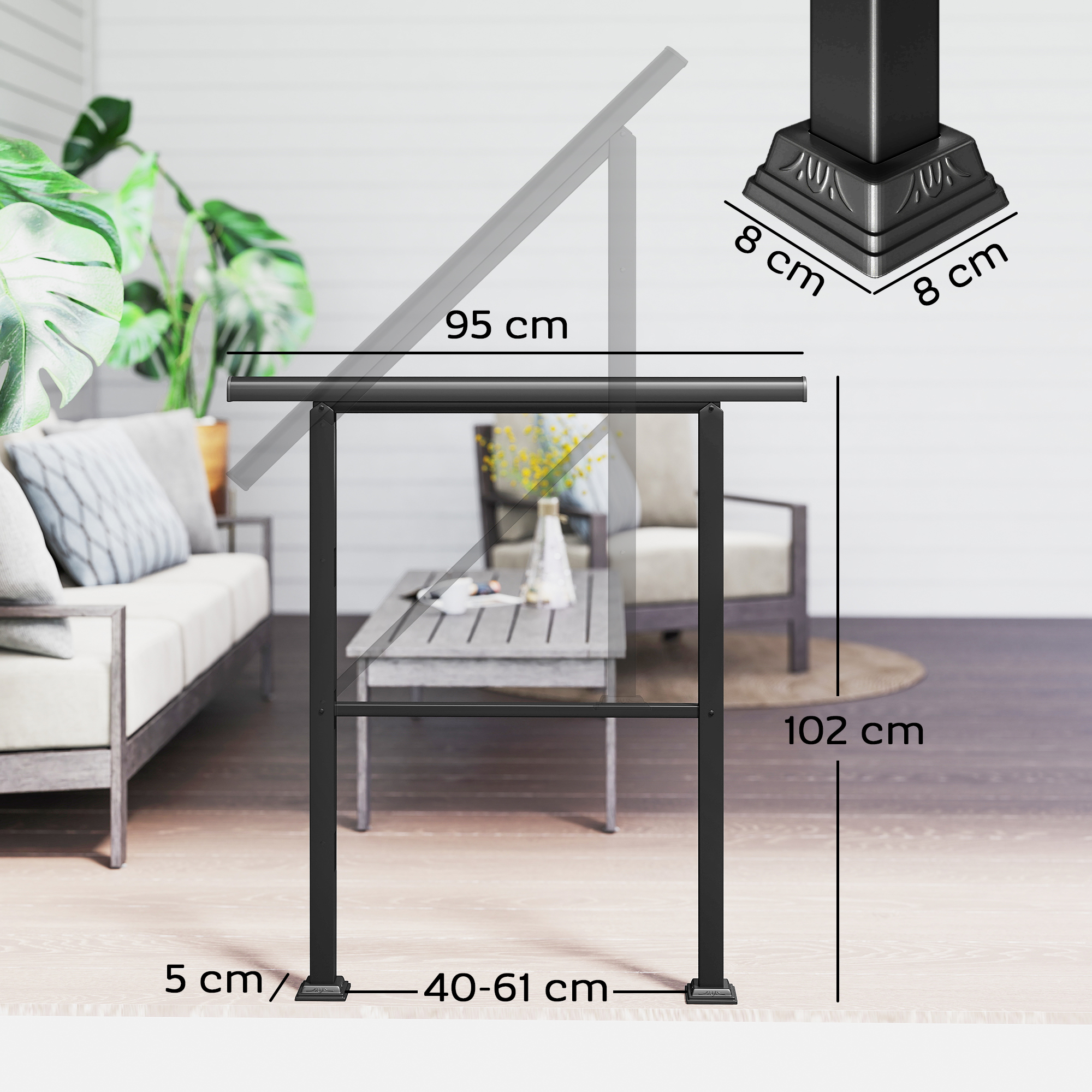 Laiptų turėklas 94 cm 2