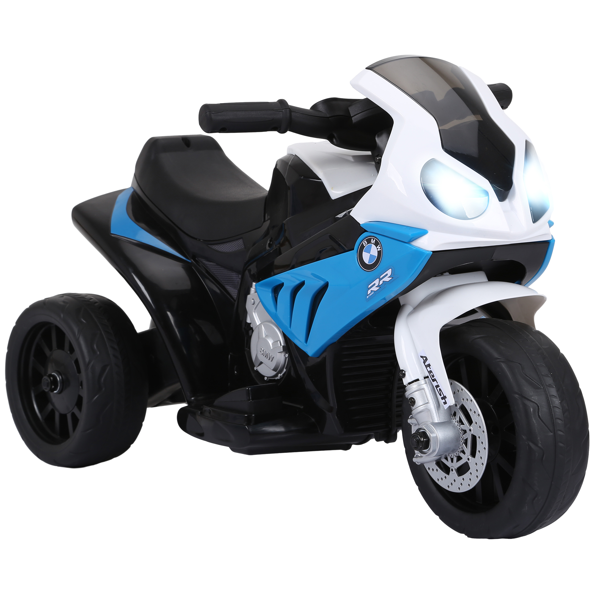 Vaikiškas elektrinis motociklas BMW S1000RR, 6 V, mėlynas, 66 × 37 × 44 cm