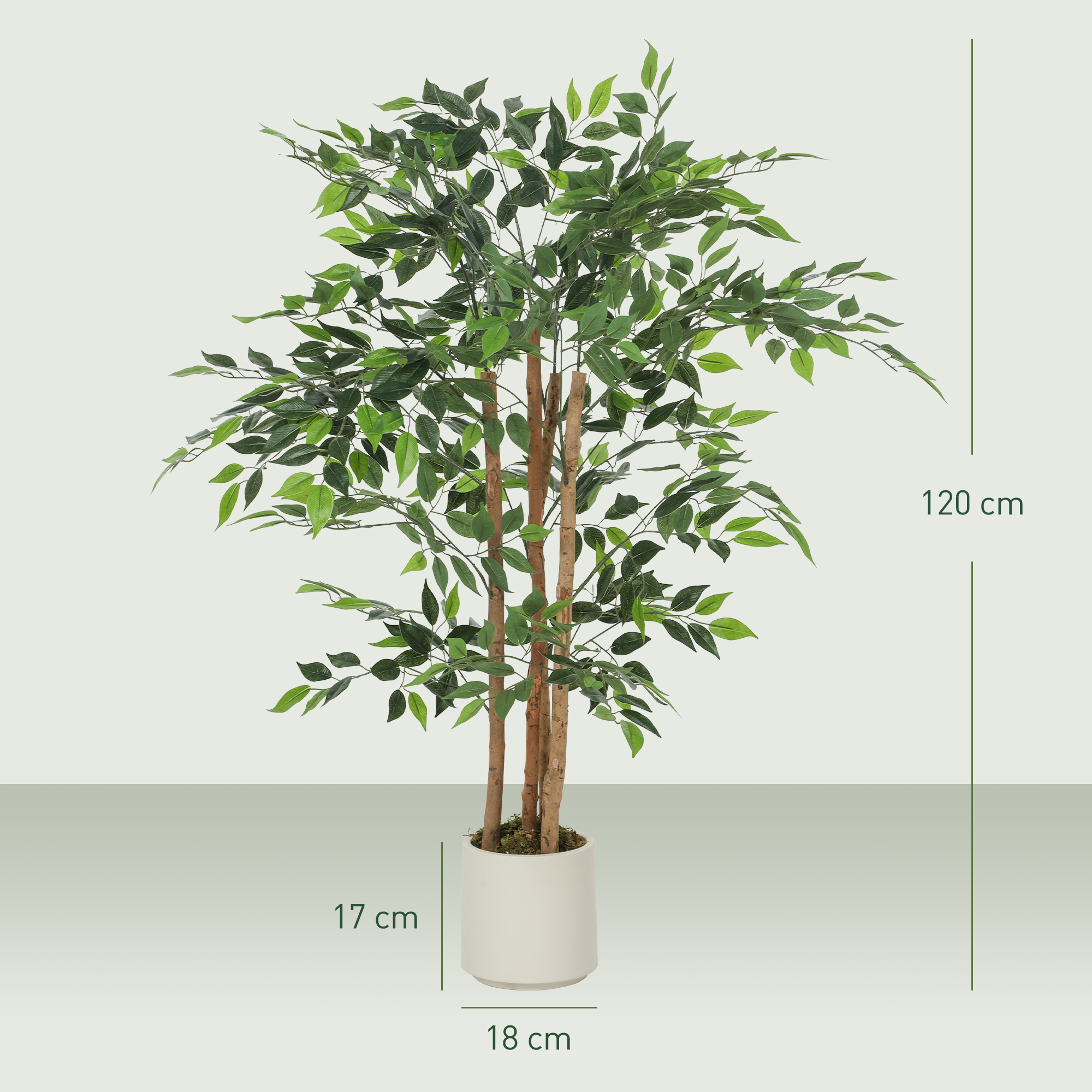 Dirbtinis banyan medis 55 x 55 x 120 cm 2