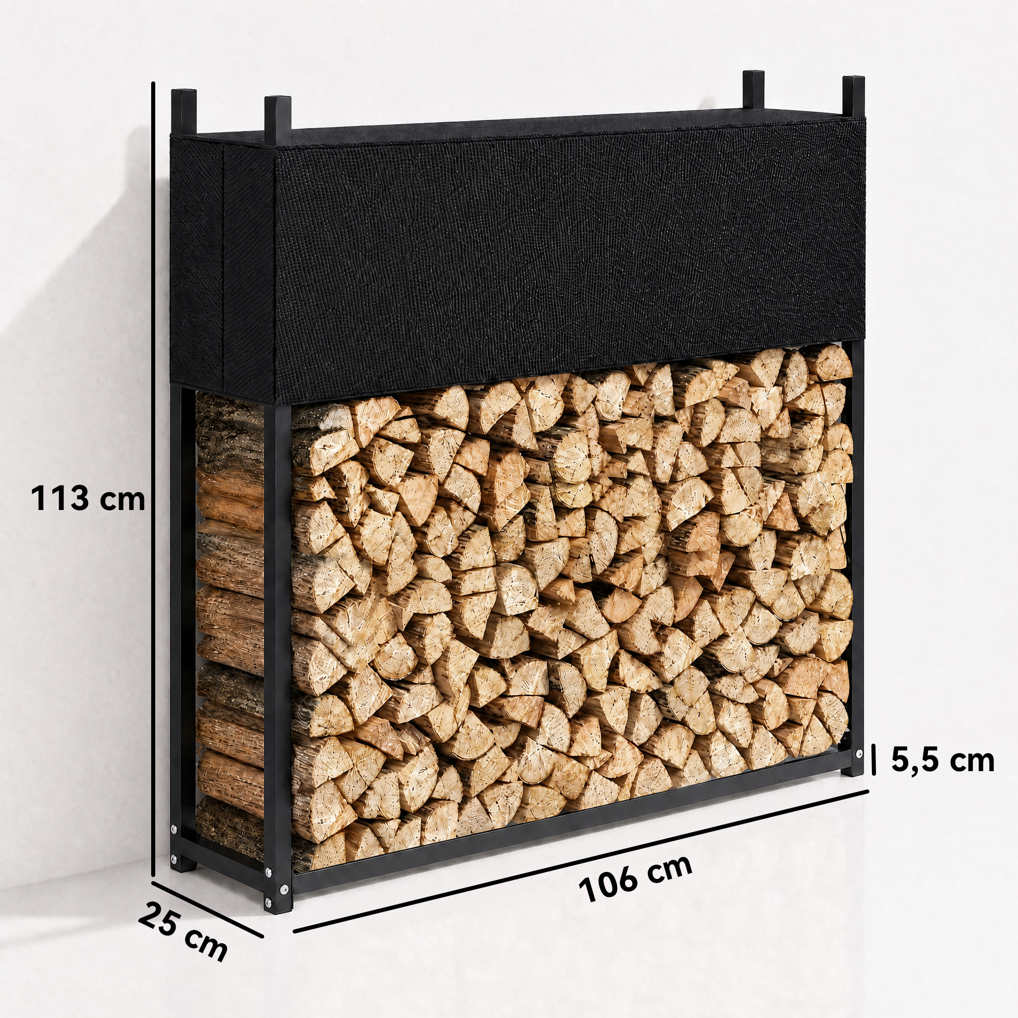 Malku statīvs ar 600D Oxford pārvalku, līdz 250 kg, melns, 106 x 25 x 113 cm 2