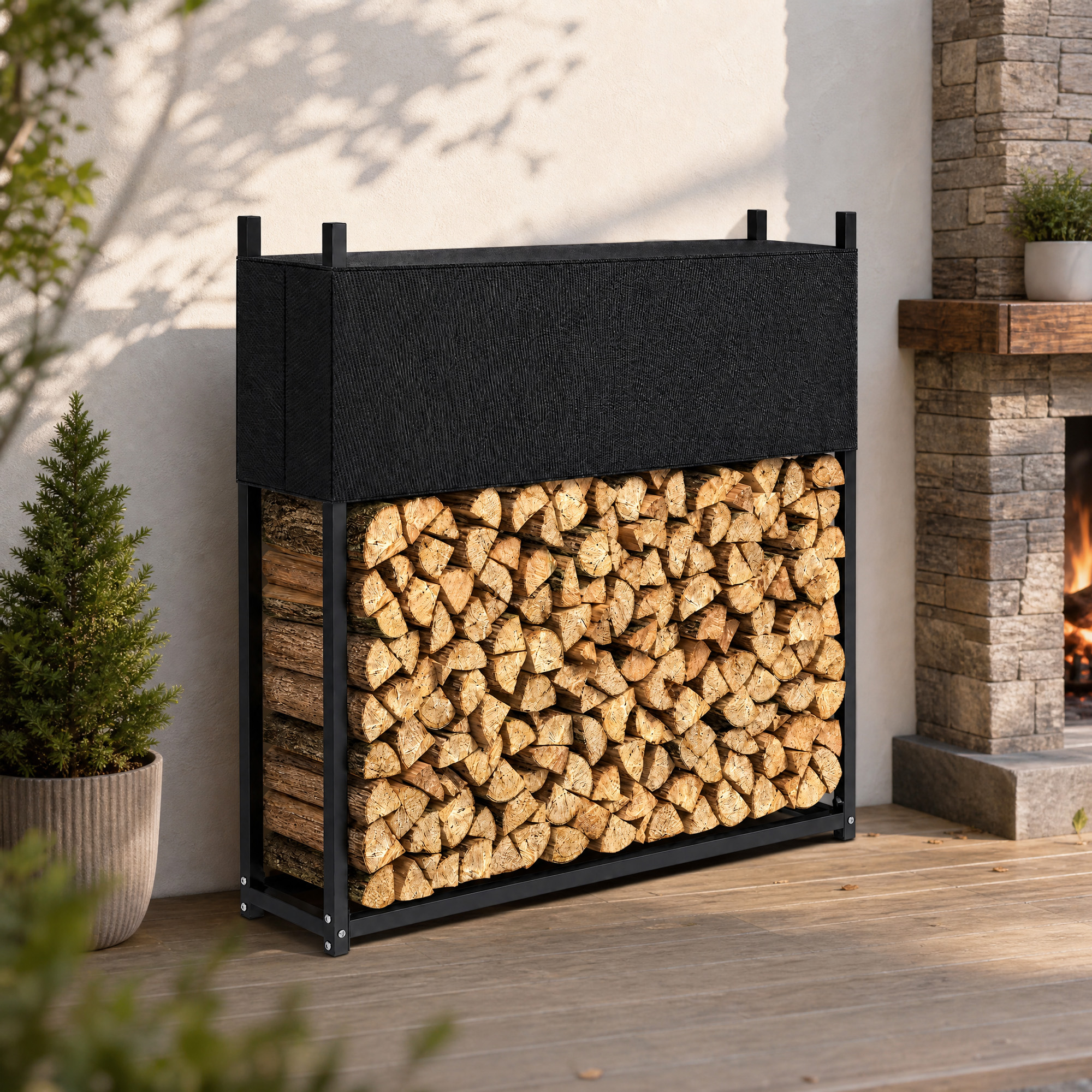 Malku statīvs ar 600D Oxford pārvalku, līdz 250 kg, melns, 106 x 25 x 113 cm