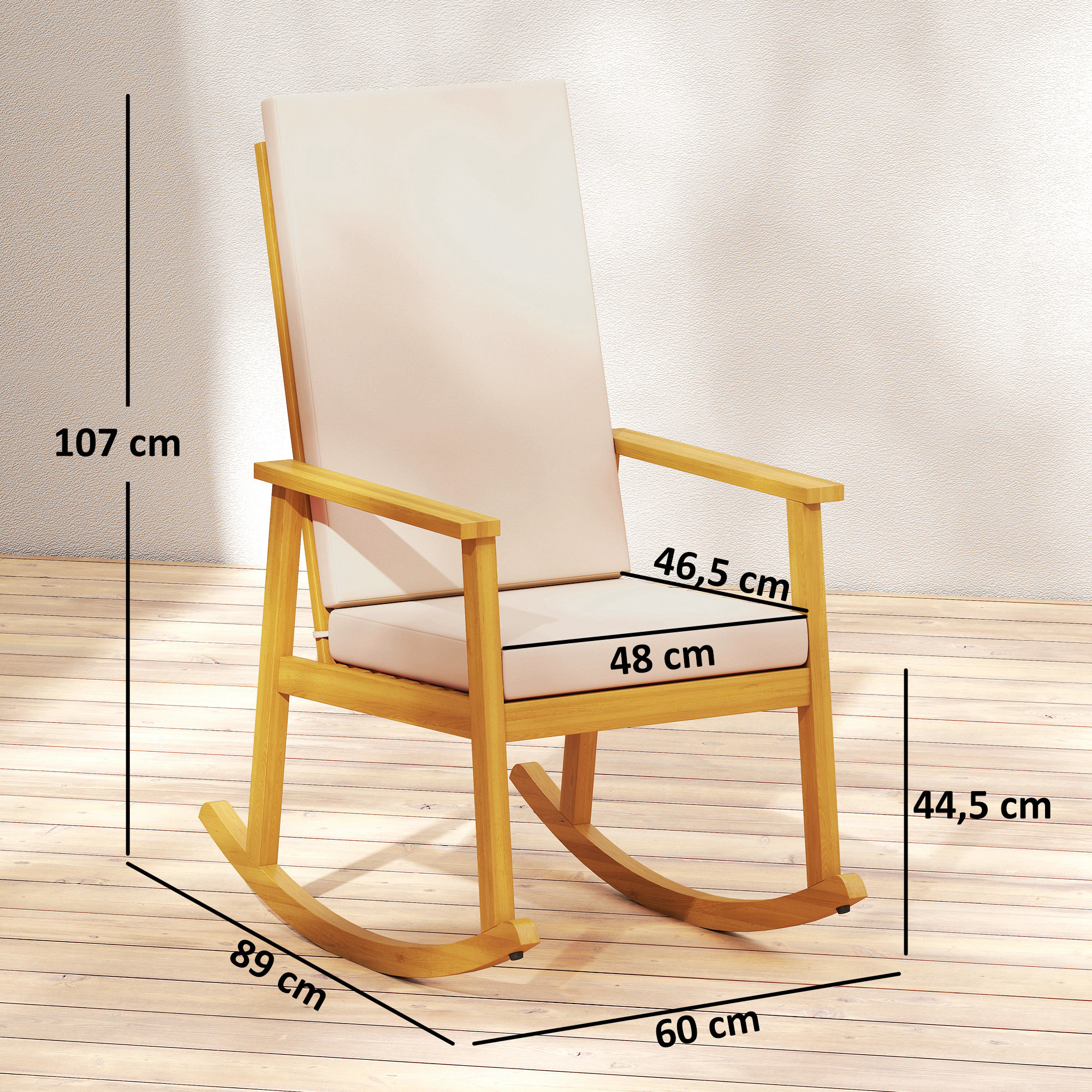 Sūpama kėdė 60 x 89 x 107 cm 2