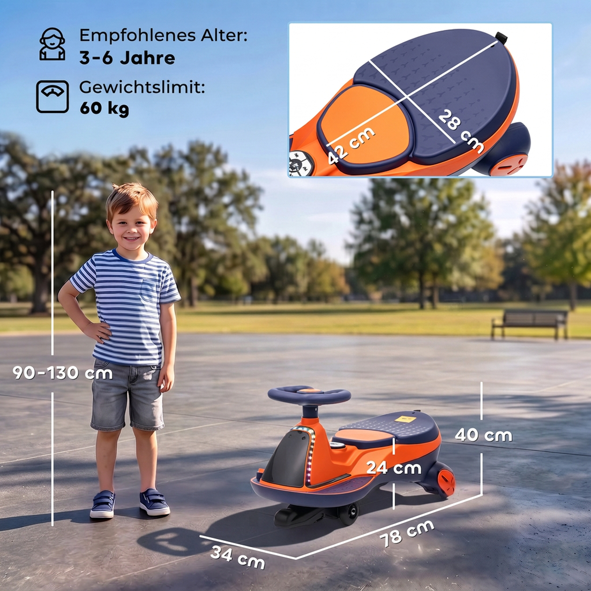 Bērnu elektromobilis 2-in-1 ar litija akumulatoru, 78 × 34 × 40 cm 2