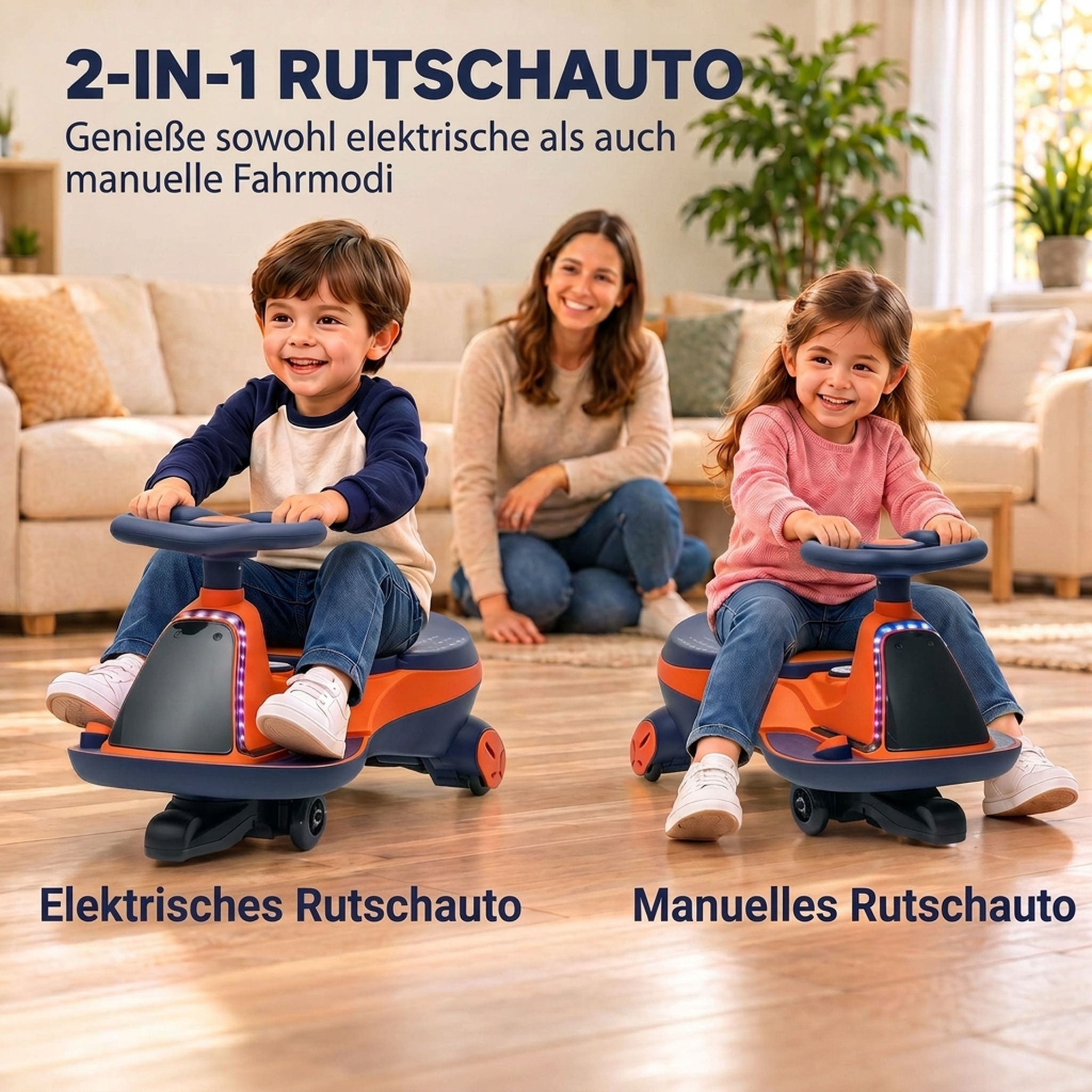 Bērnu elektromobilis 2-in-1 ar litija akumulatoru, 78 × 34 × 40 cm 3