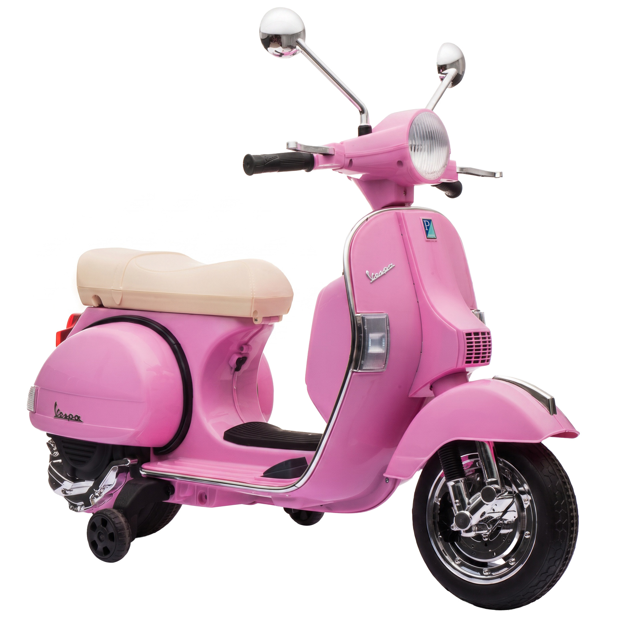 Bērnu elektriskais motocikls Vespa PX150, rozā