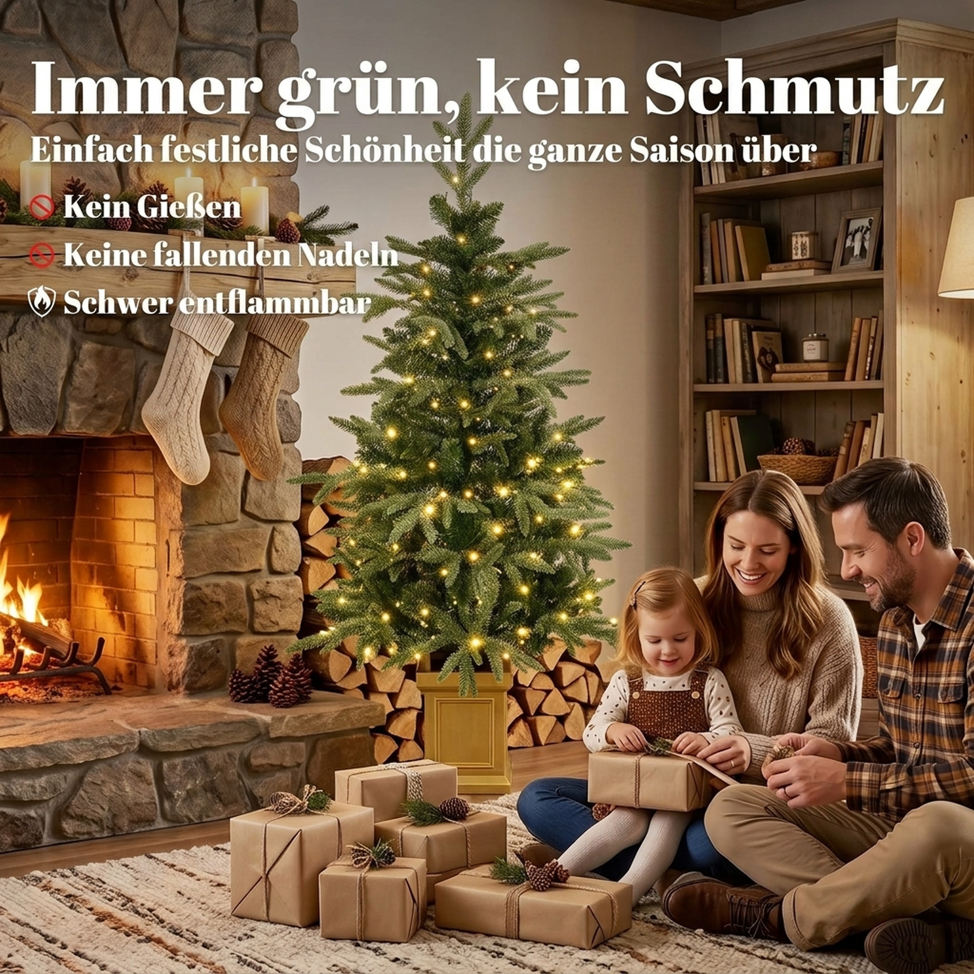 Dirbtinė kalėdinė eglutė su 110 LED, dviejų spalvų apšvietimu, žalia, 120 cm 3