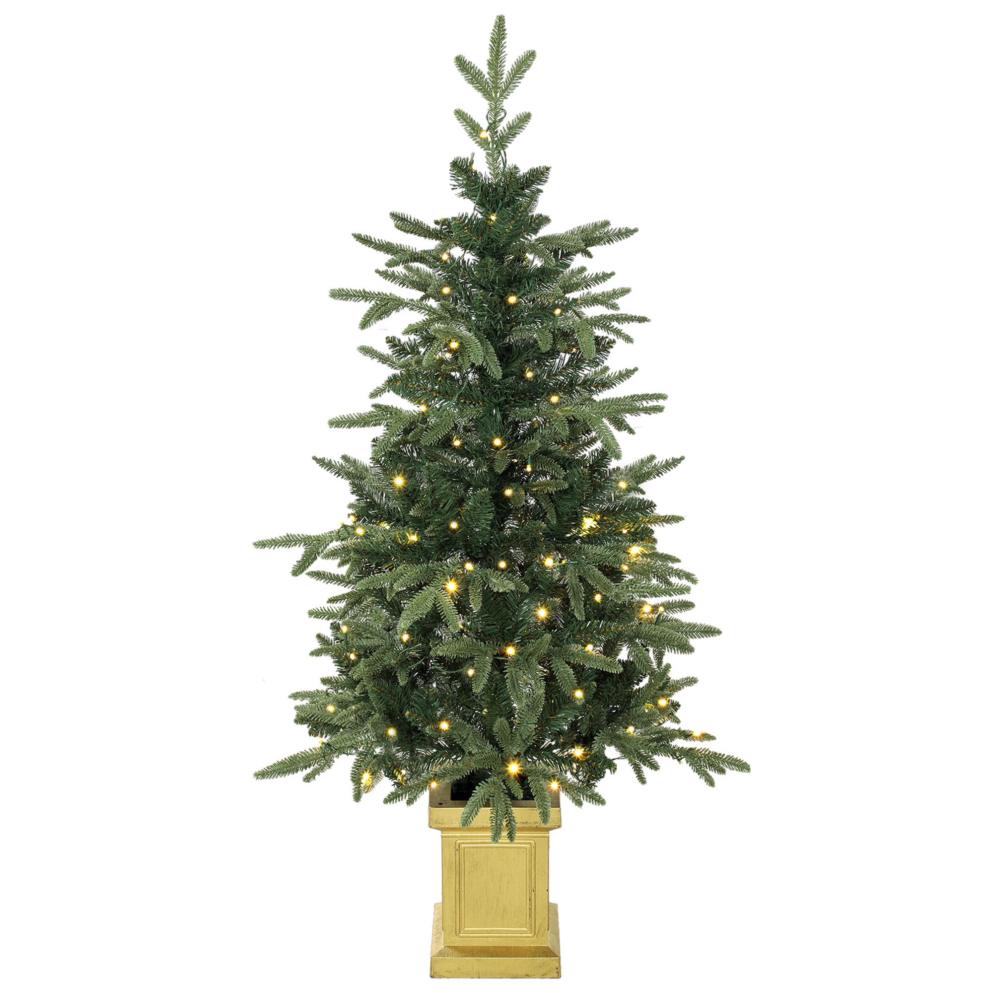 Dirbtinė kalėdinė eglutė su 110 LED, dviejų spalvų apšvietimu, žalia, 120 cm