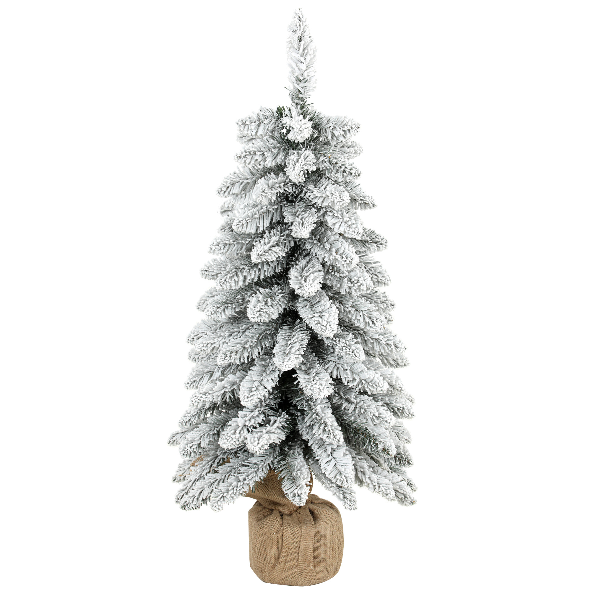 Dirbtinė kalėdinė eglutė su apsnigtais šakelių galiukais, balta, 90 cm