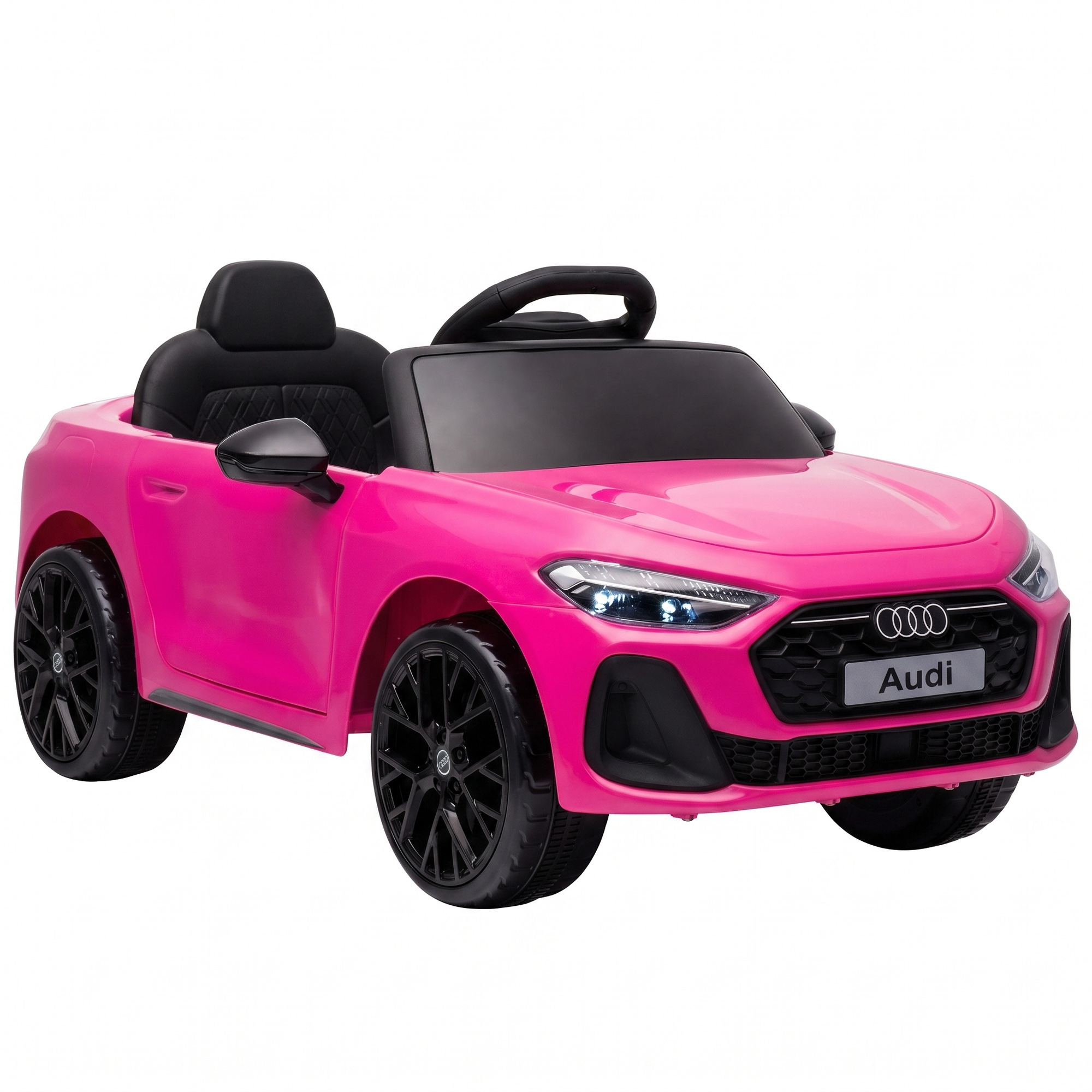 Bērnu elektromobilis licencēts Audi A5L ar 2,4 GHz tālvadības pulti, rozā, 101 × 55 × 43 cm