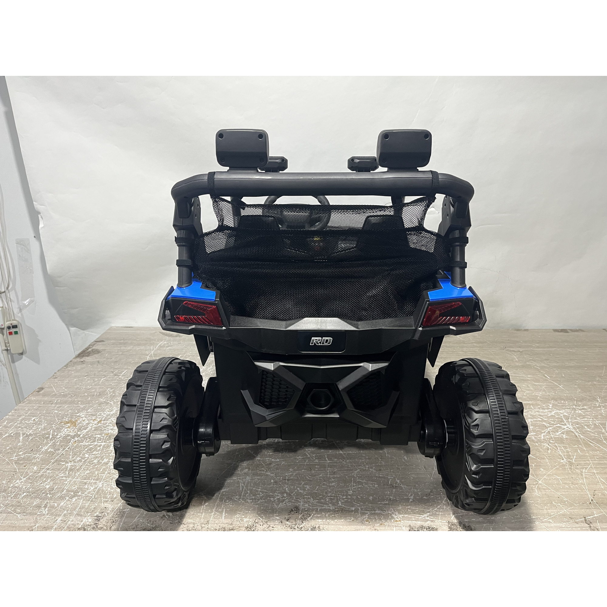 Vaikiškas elektromobilis UTV, dvivietis, 2 × 120 W, mėlynas ir juodas, 121 × 79 × 77 cm
