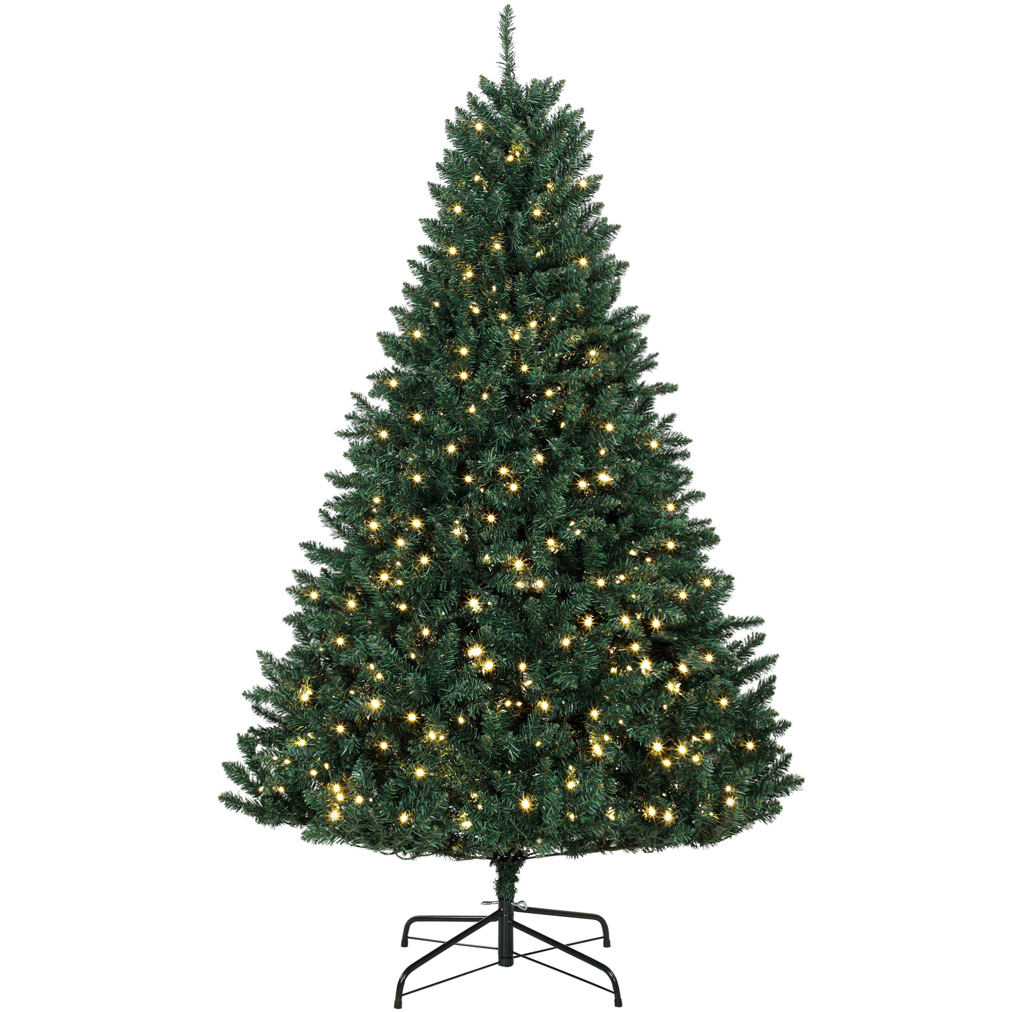 Dirbtinė kalėdinė eglutė su 550 šiltai baltų LED lempučių, žalia, Ø 112 × 180 cm
